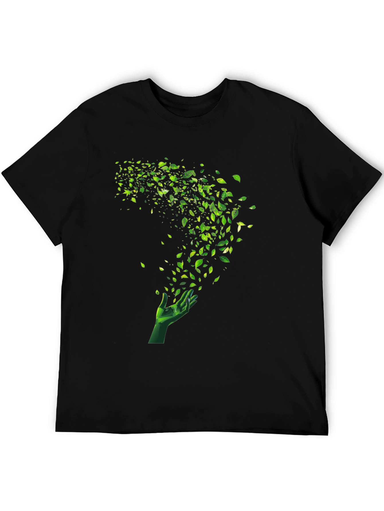 Natures Touch Graphic Tee - Black Cotton Blend