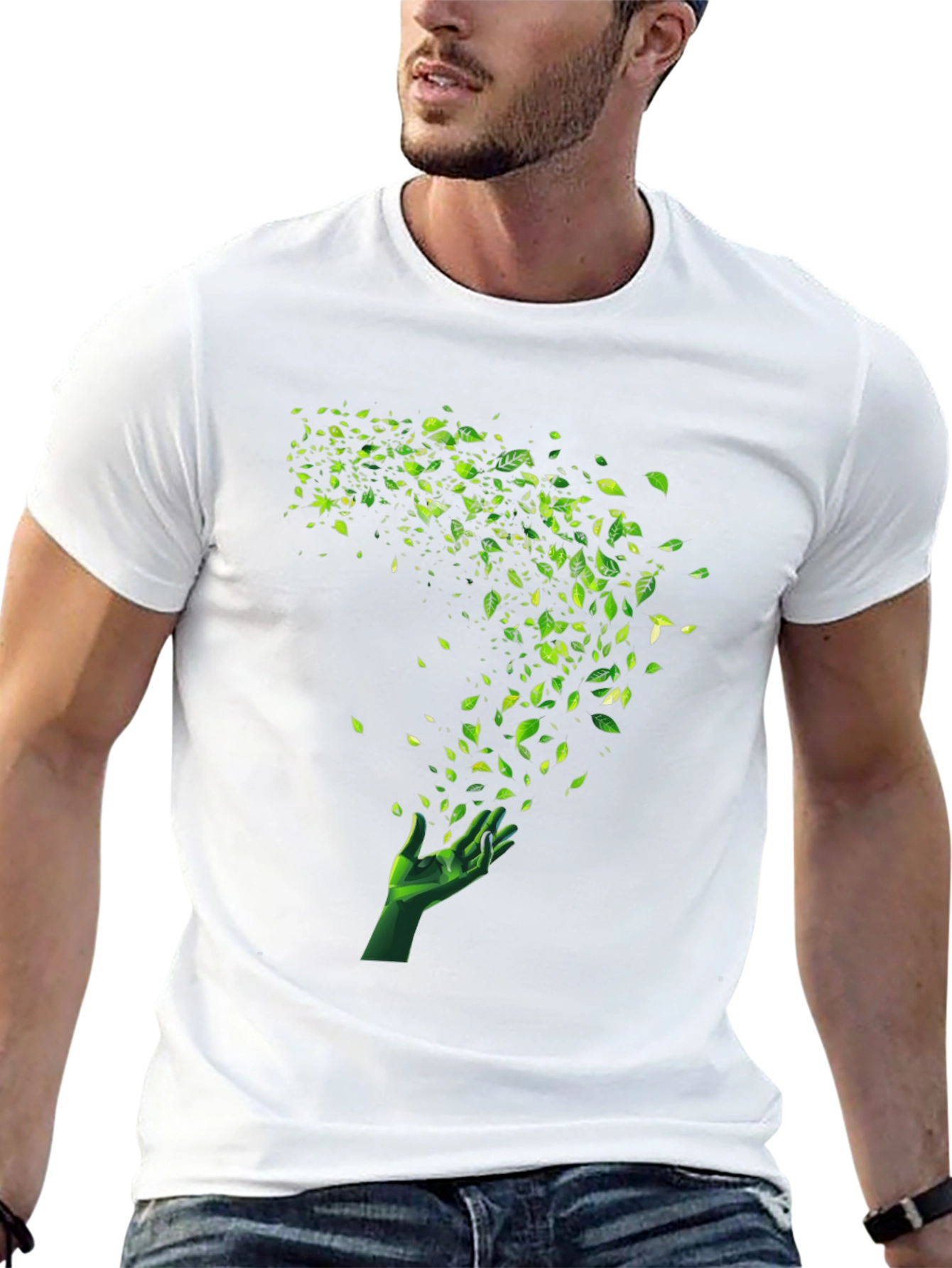 Natures Touch Graphic Tee - Black Cotton Blend