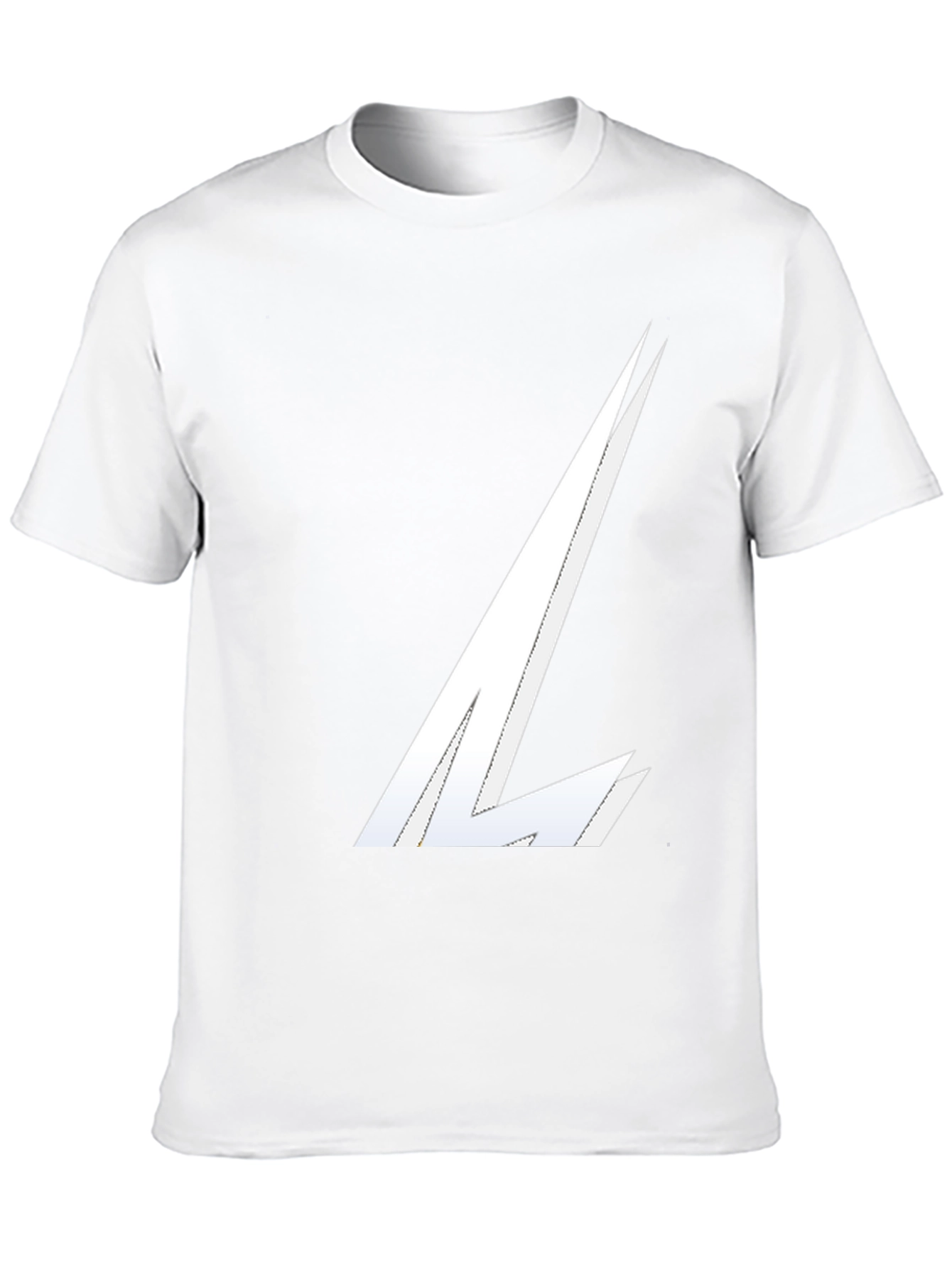 Stylish Black Tee with White Graphic Design