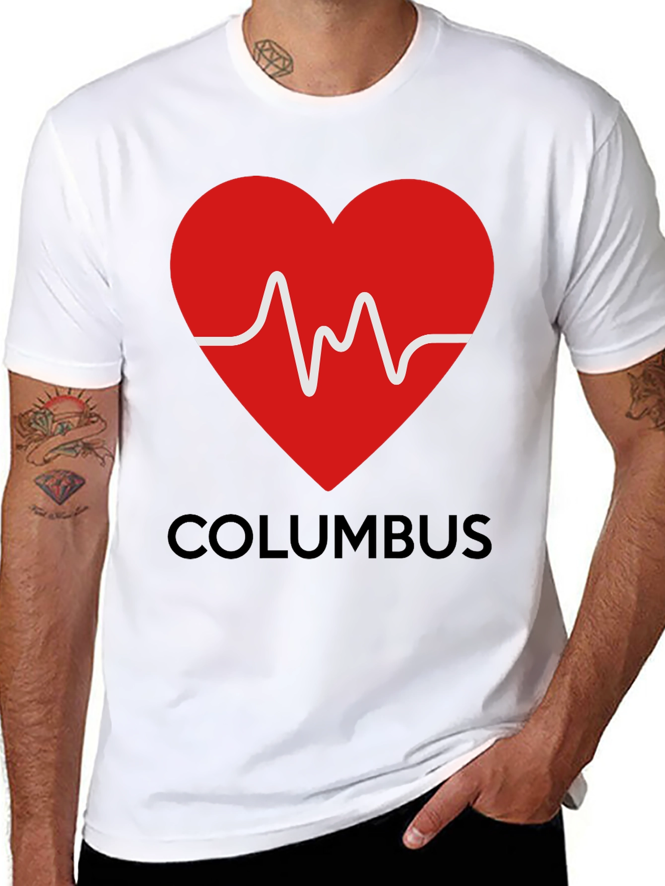 Columbus Heartbeat T-Shirt - City Pride Tee
