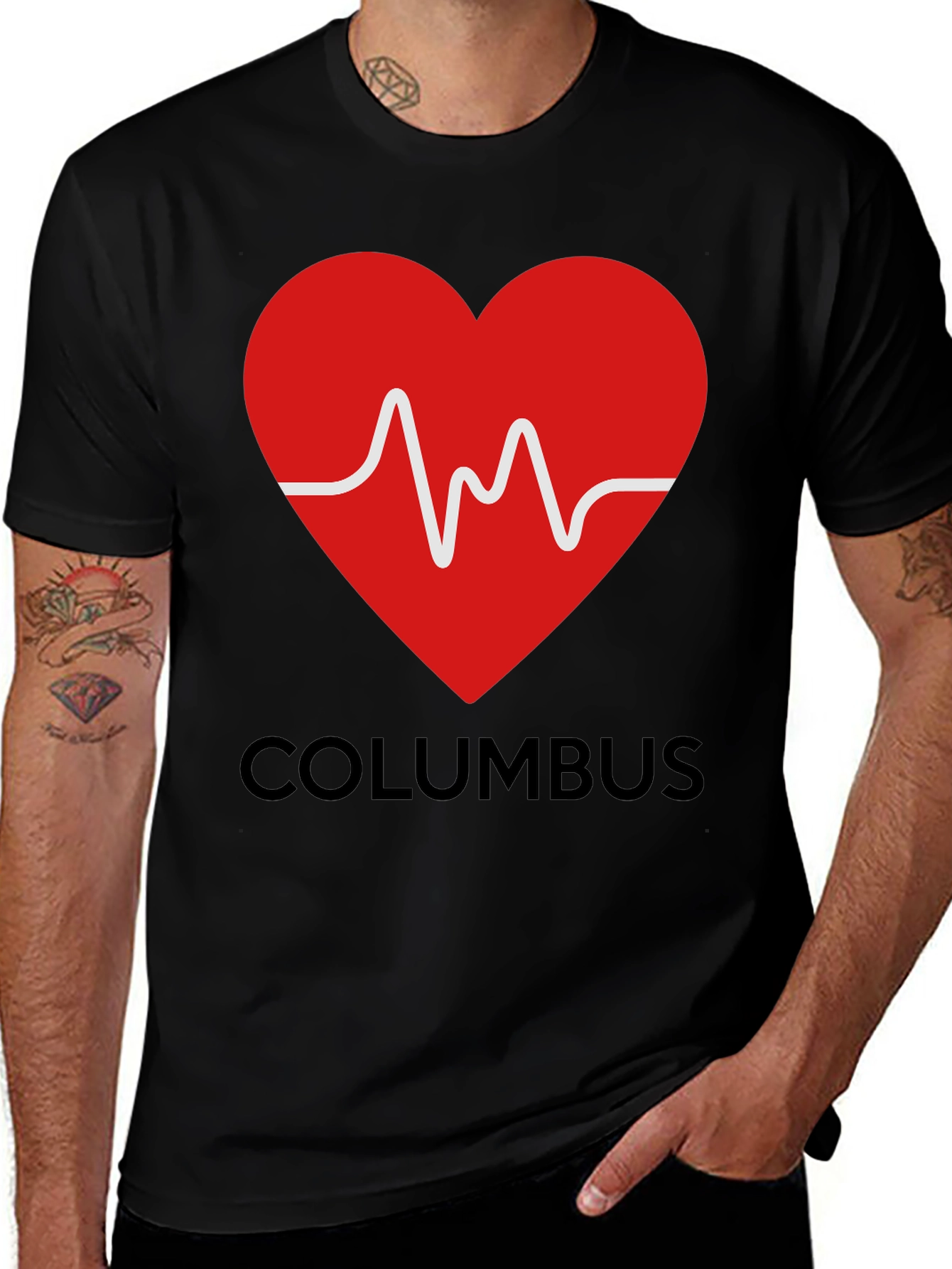 Columbus Heartbeat T-Shirt - City Pride Tee