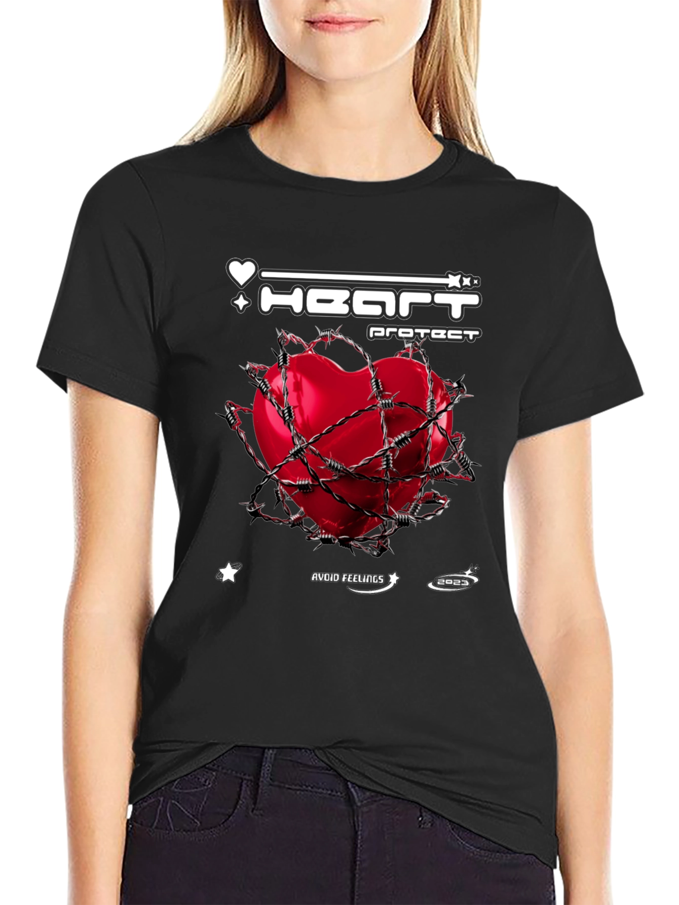 Edgy Heart Protect Graphic Tee