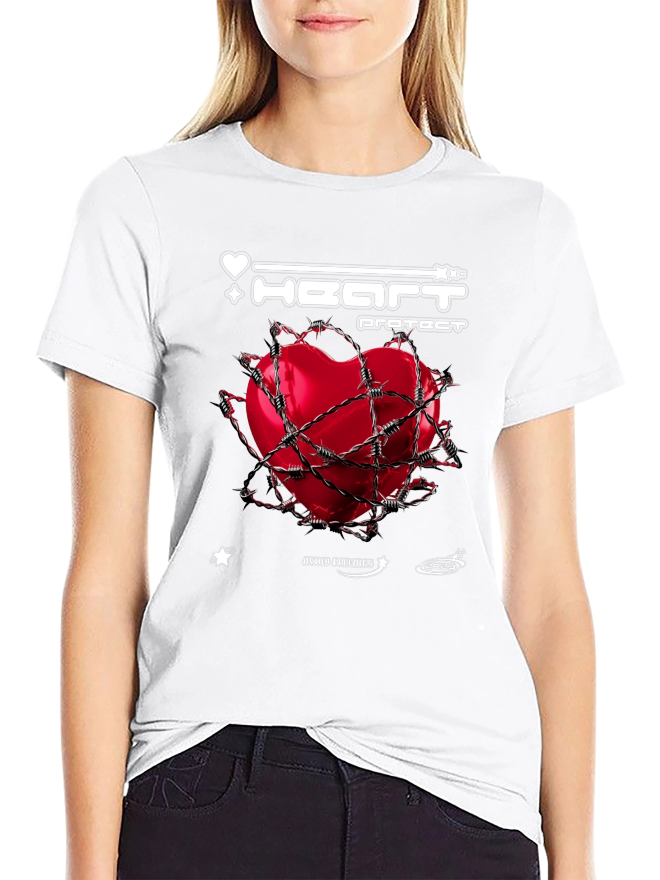 Edgy Heart Protect Graphic Tee