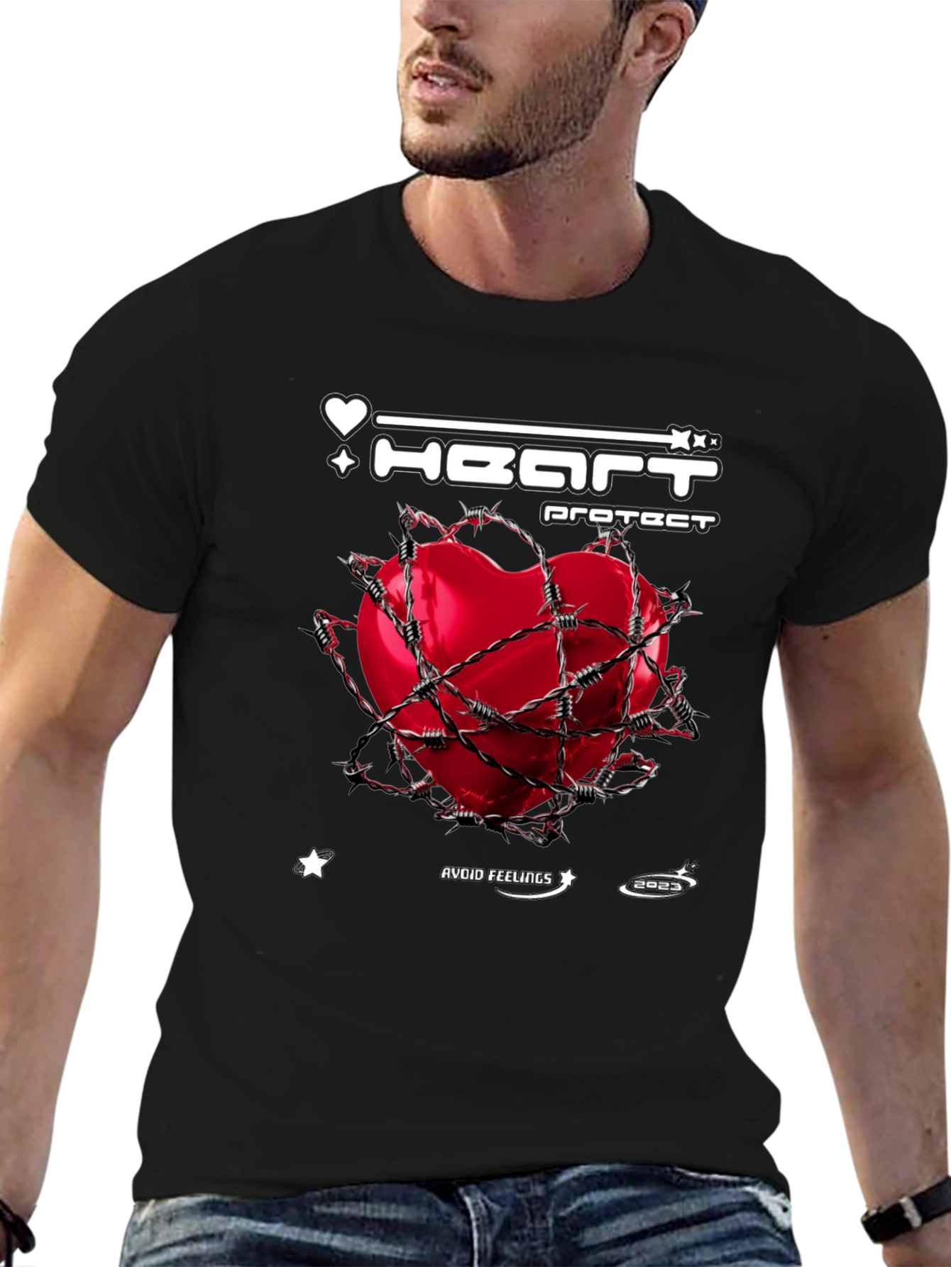 Edgy Heart Protect Graphic Tee