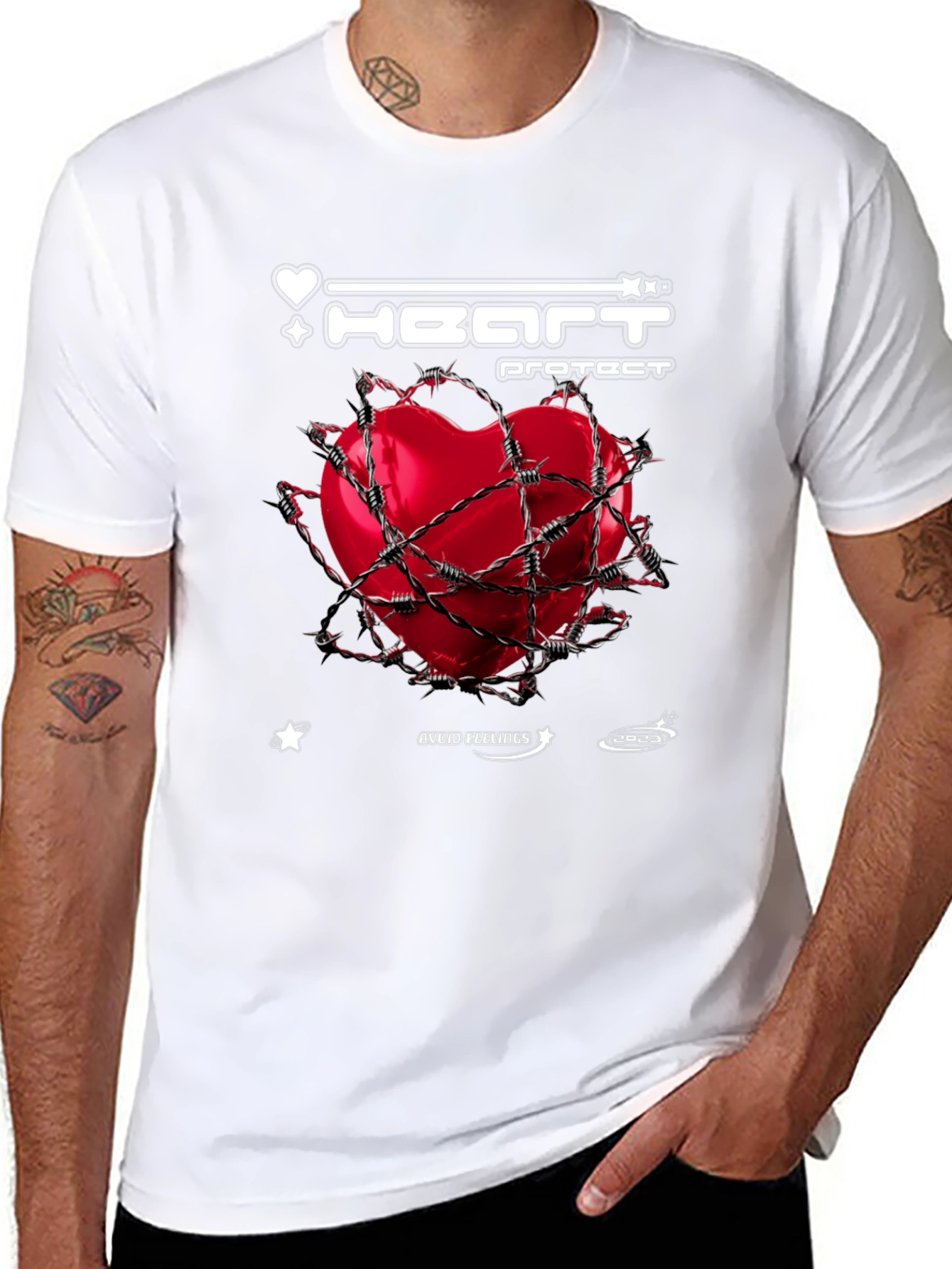 Edgy Heart Protect Graphic Tee