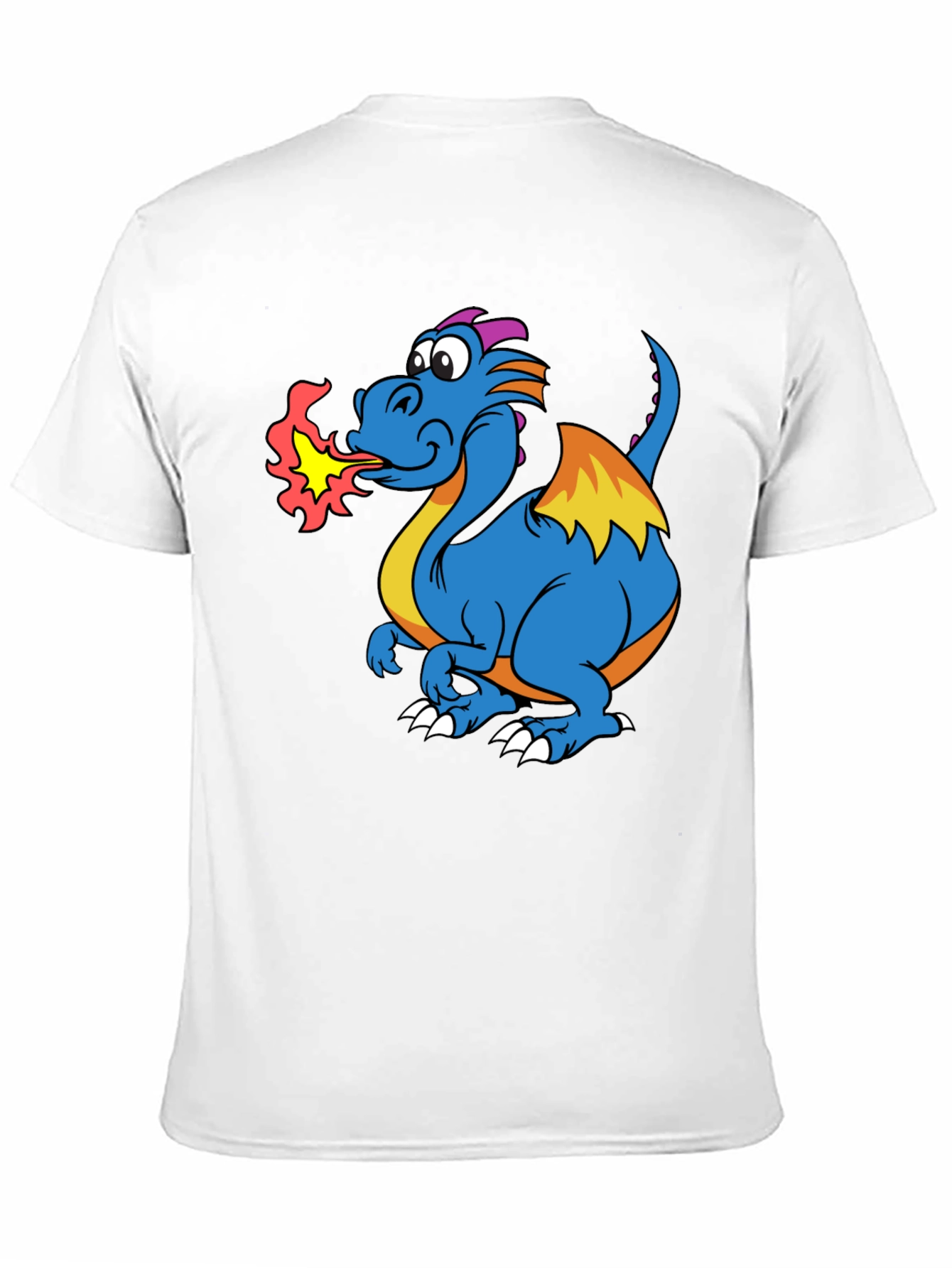 Fire-Breathing Dragon Graphic T-Shirt - Black