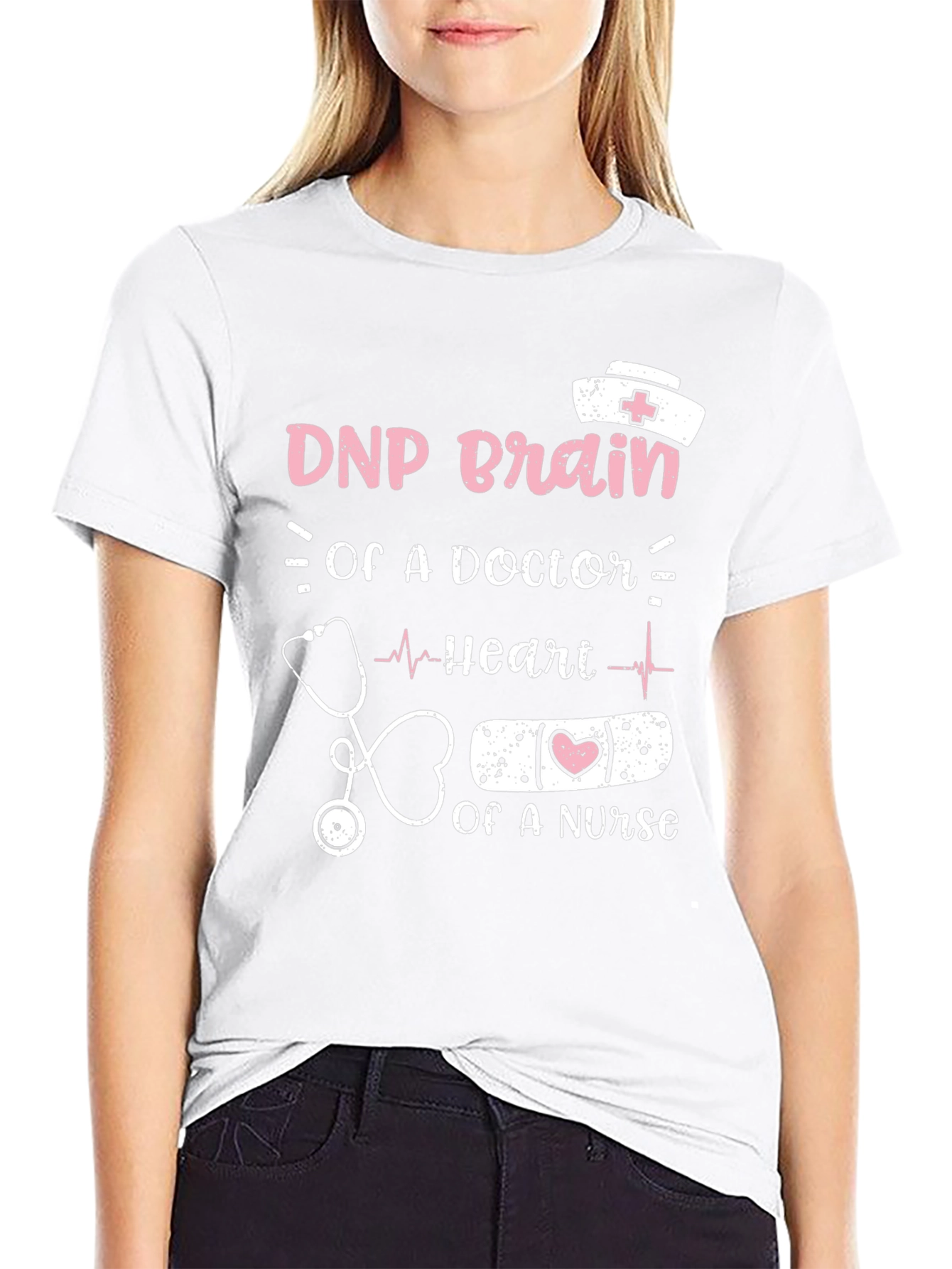 DNP Brain Doctor Heart Nurse Graphic Tee