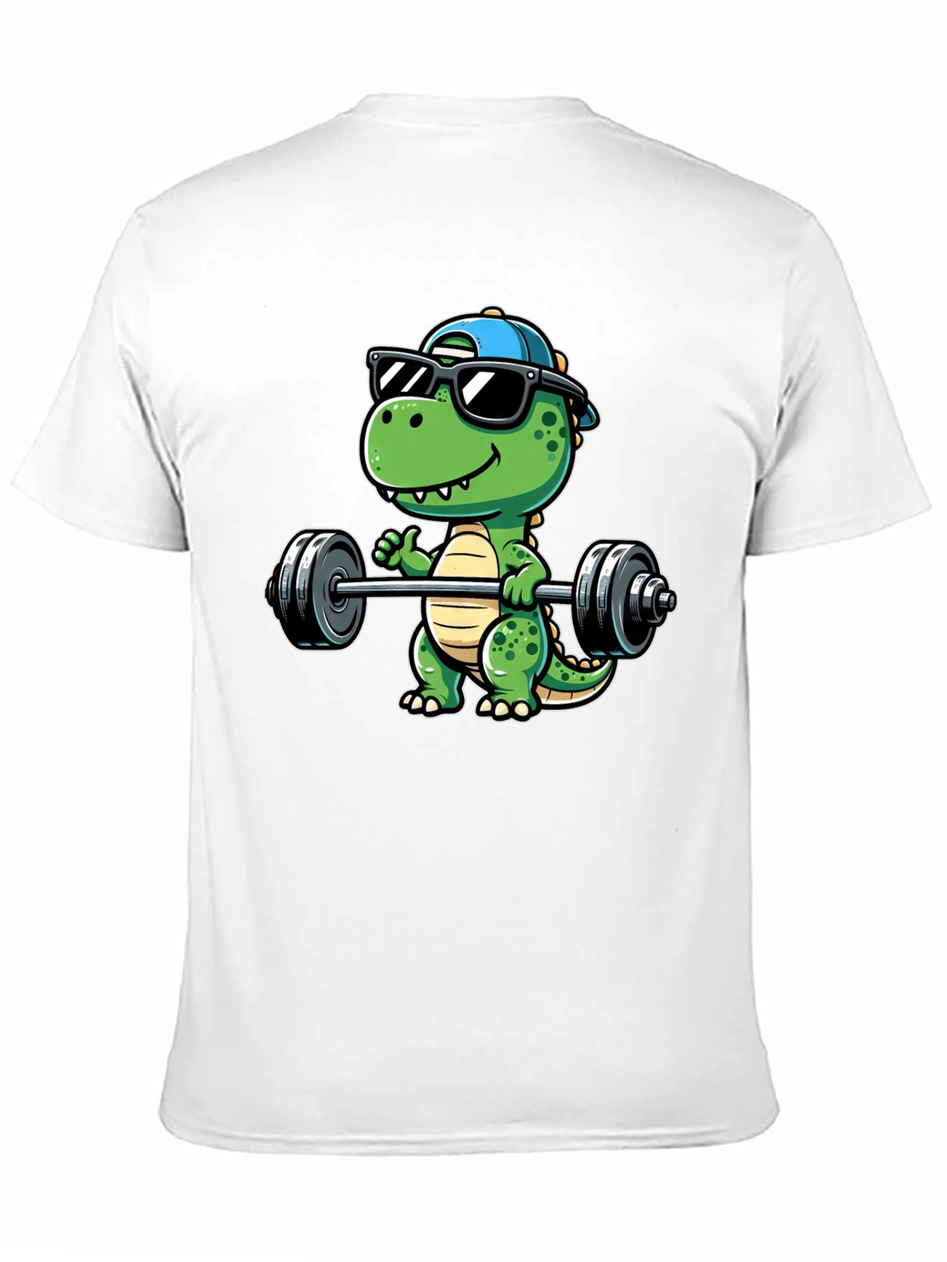Dino Lifting T-Shirt - Gym Ready Dinosaur