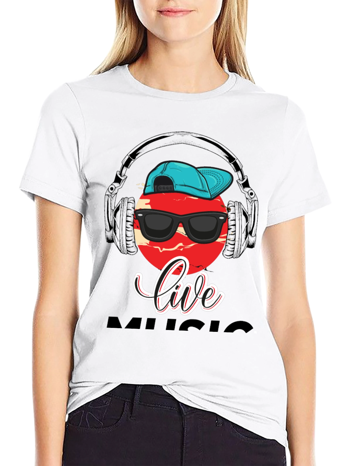 Live Music Graphic Print T-Shirt