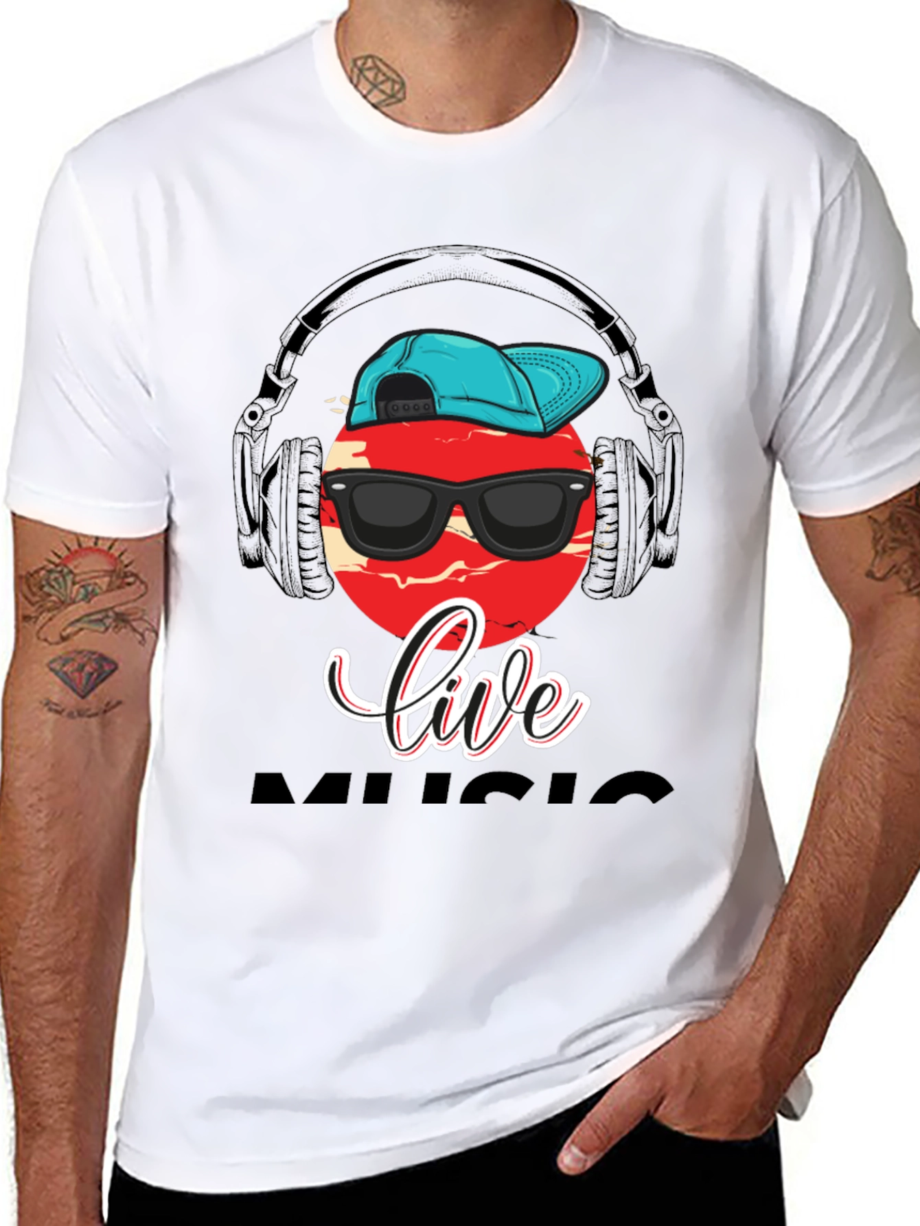 Live Music Graphic Print T-Shirt
