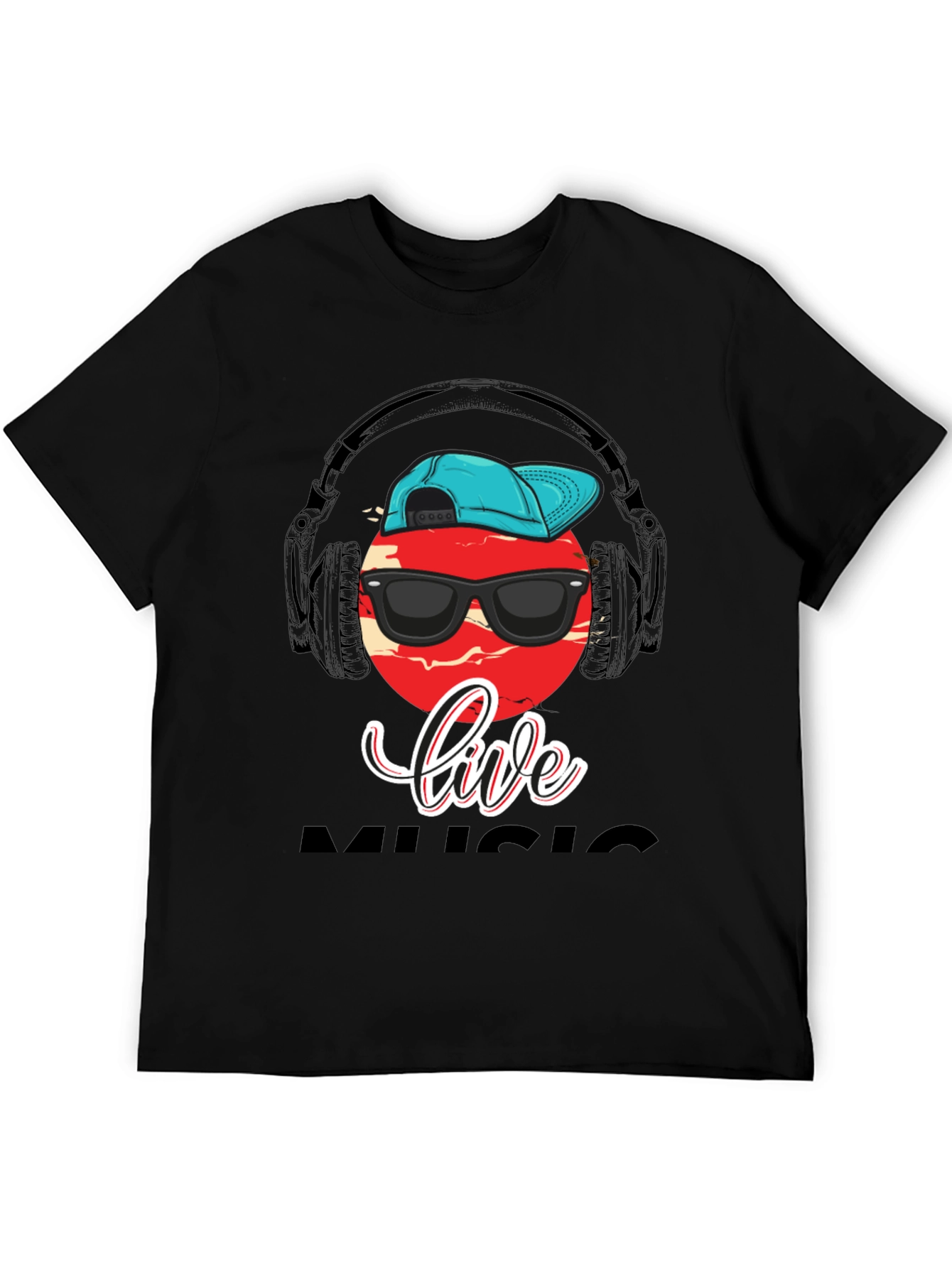 Live Music Graphic Print T-Shirt