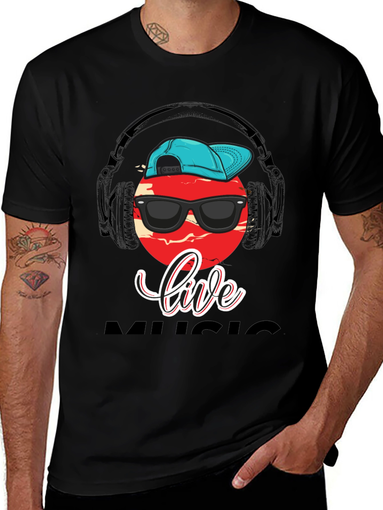 Live Music Graphic Print T-Shirt