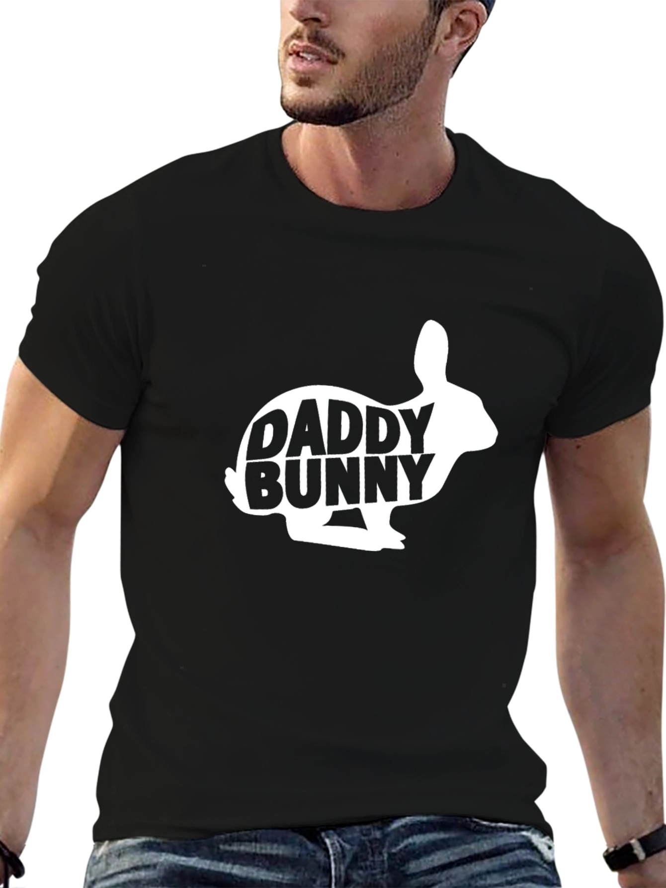Daddy Bunny Graphic Tee - Soft Cotton Blend