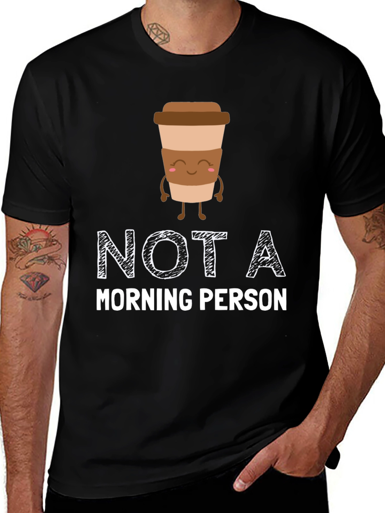 Not A Morning Person Coffee Graphic T-Shirt
