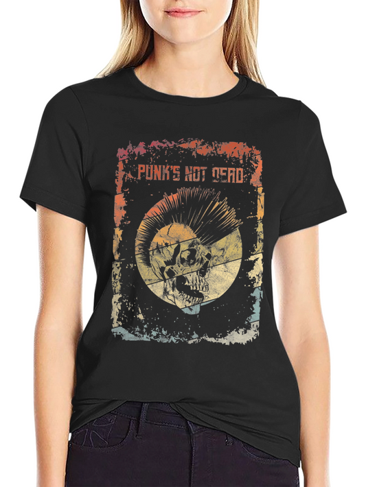 Punks Not Dead Skull Graphic Tee