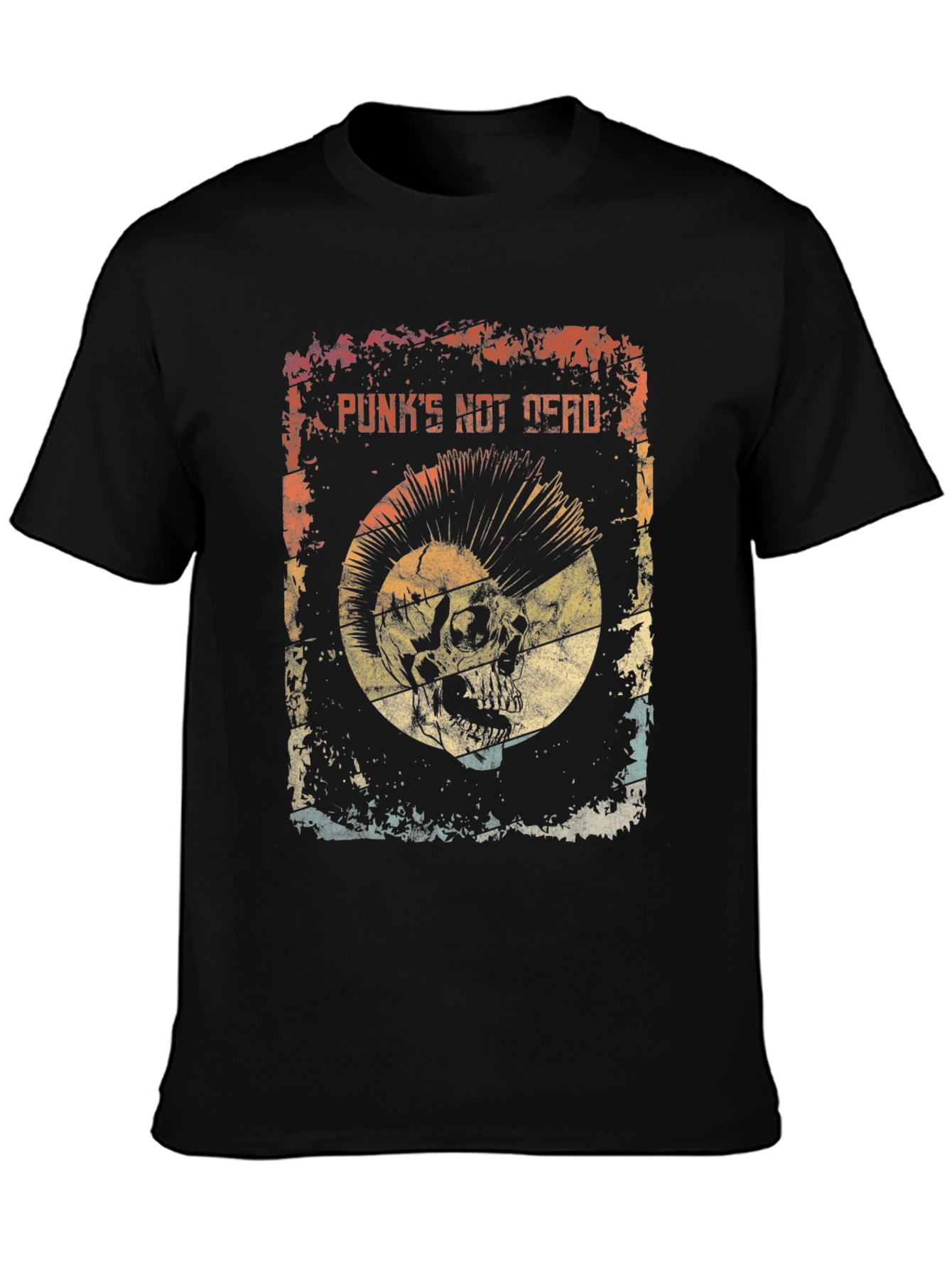 Punks Not Dead Skull Graphic Tee