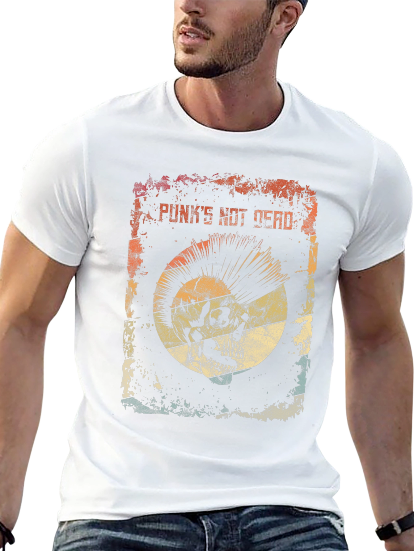 Punks Not Dead Skull Graphic Tee