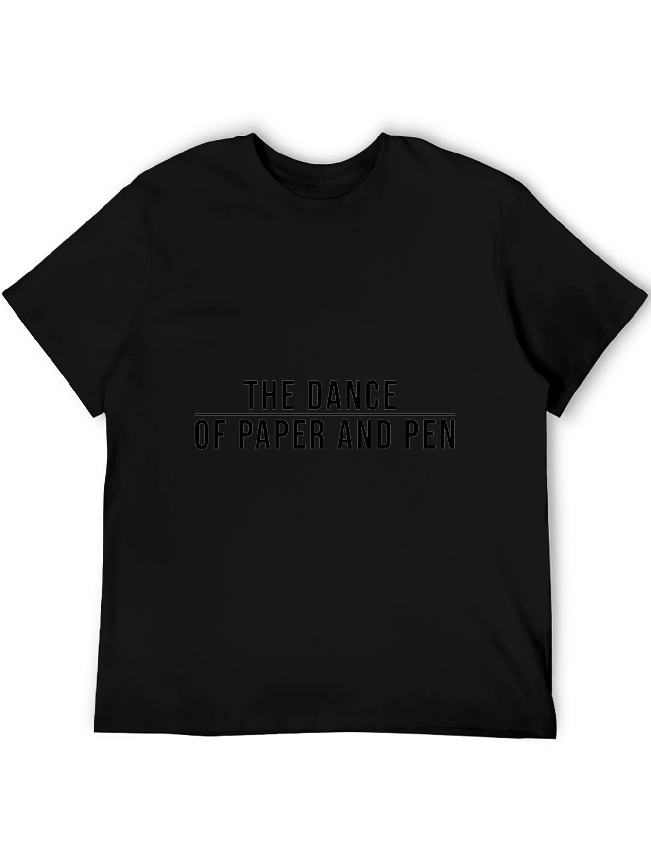 The Dance of Paper and Pen Black Tee