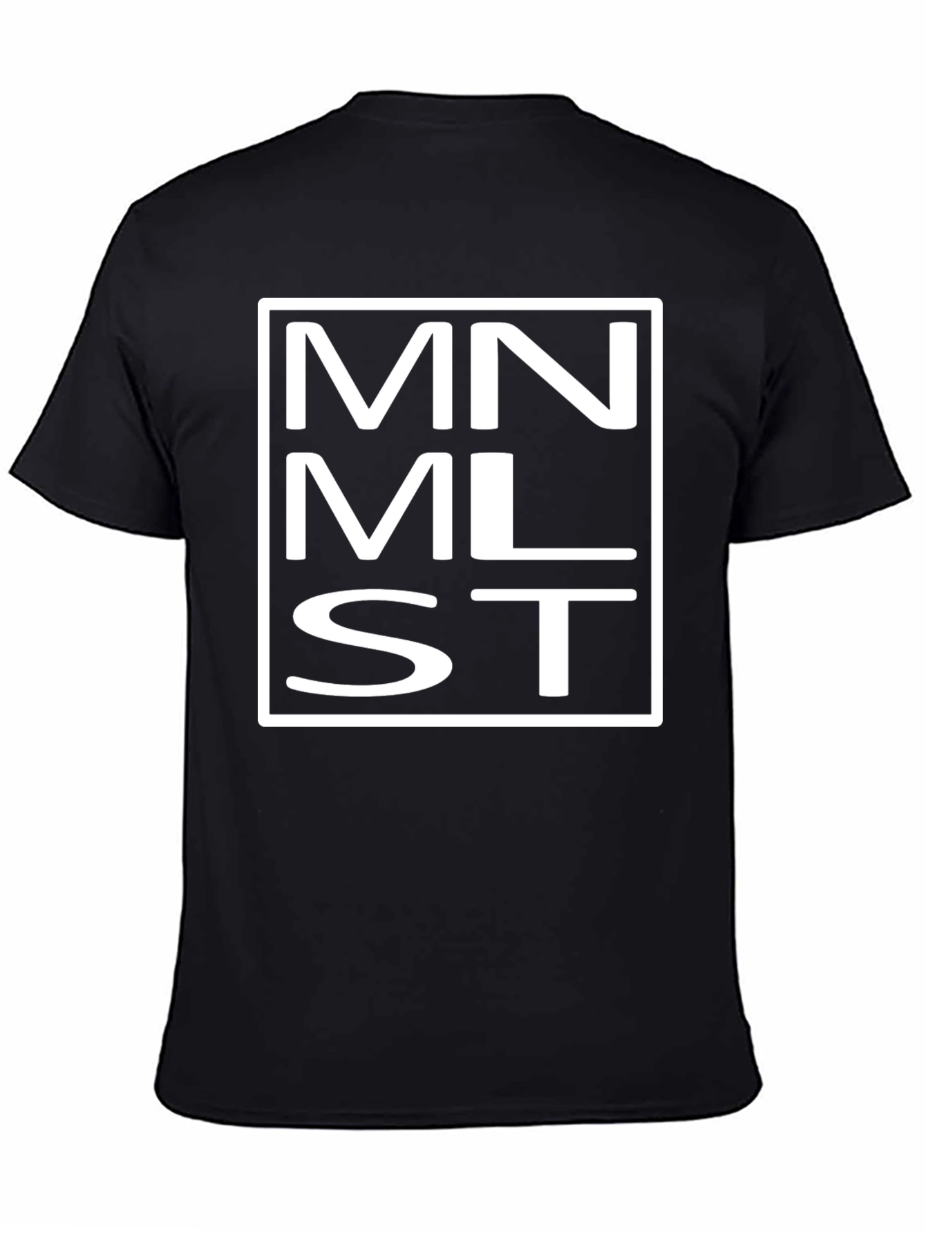 Minimalist MNMLST T-Shirt - Black Cotton Tee