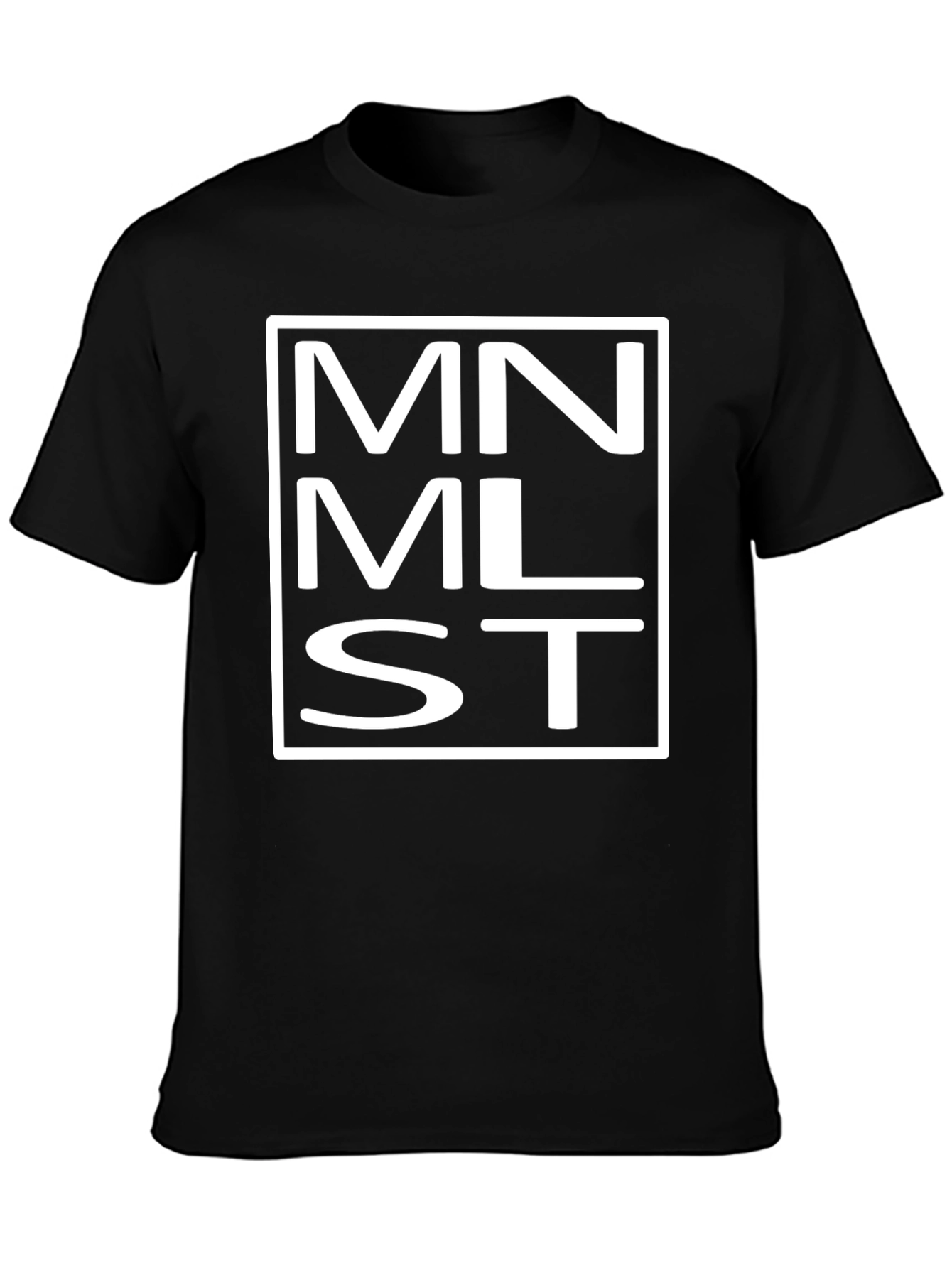 Minimalist MNMLST T-Shirt - Black Cotton Tee