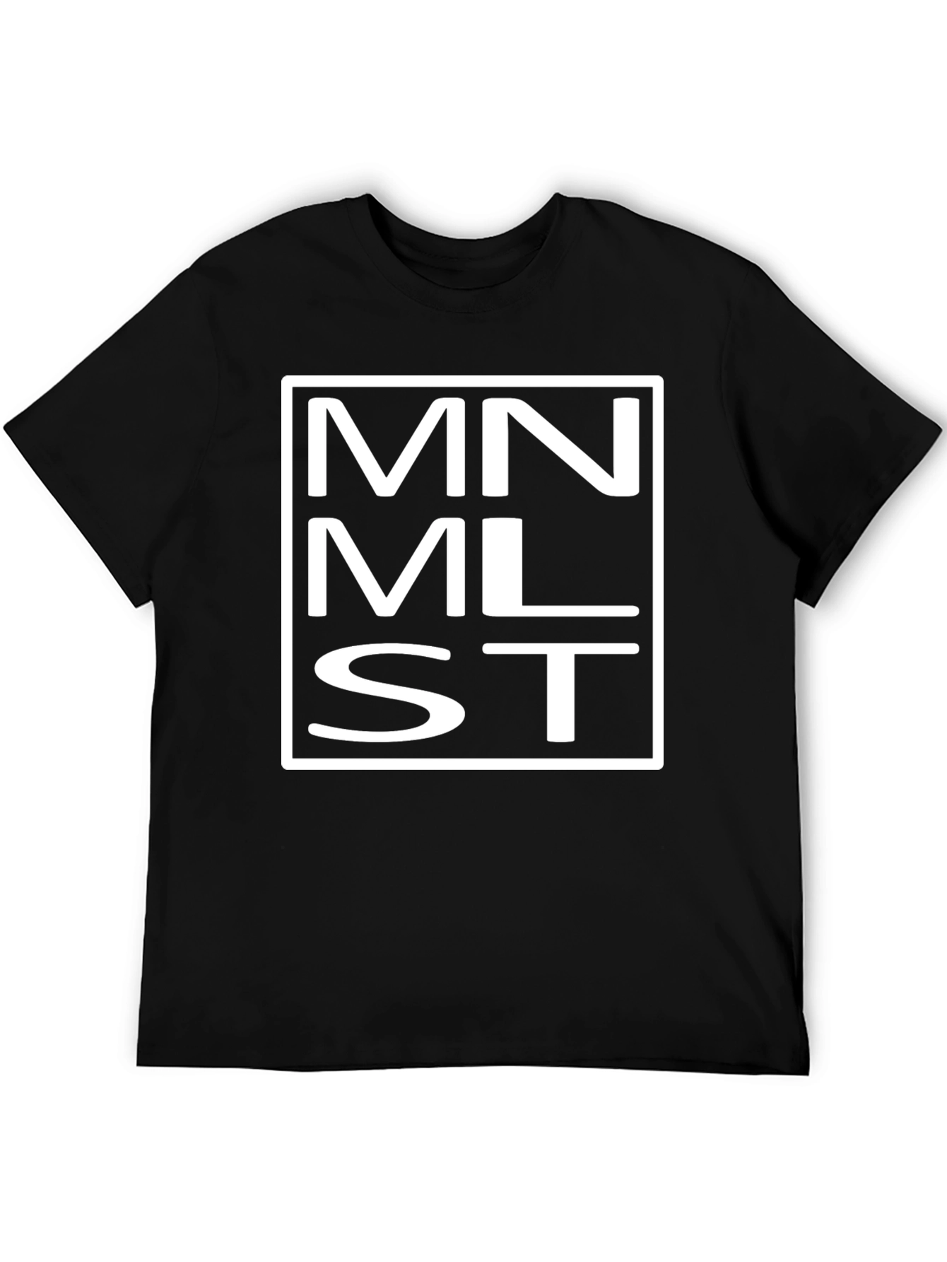 Minimalist MNMLST T-Shirt - Black Cotton Tee