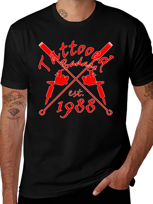 Tattoo Badazz Est 1988 Black Graphic Tee