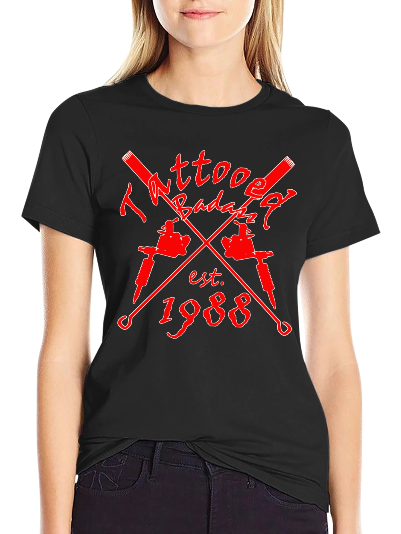Tattoo Badazz Est 1988 Black Graphic Tee
