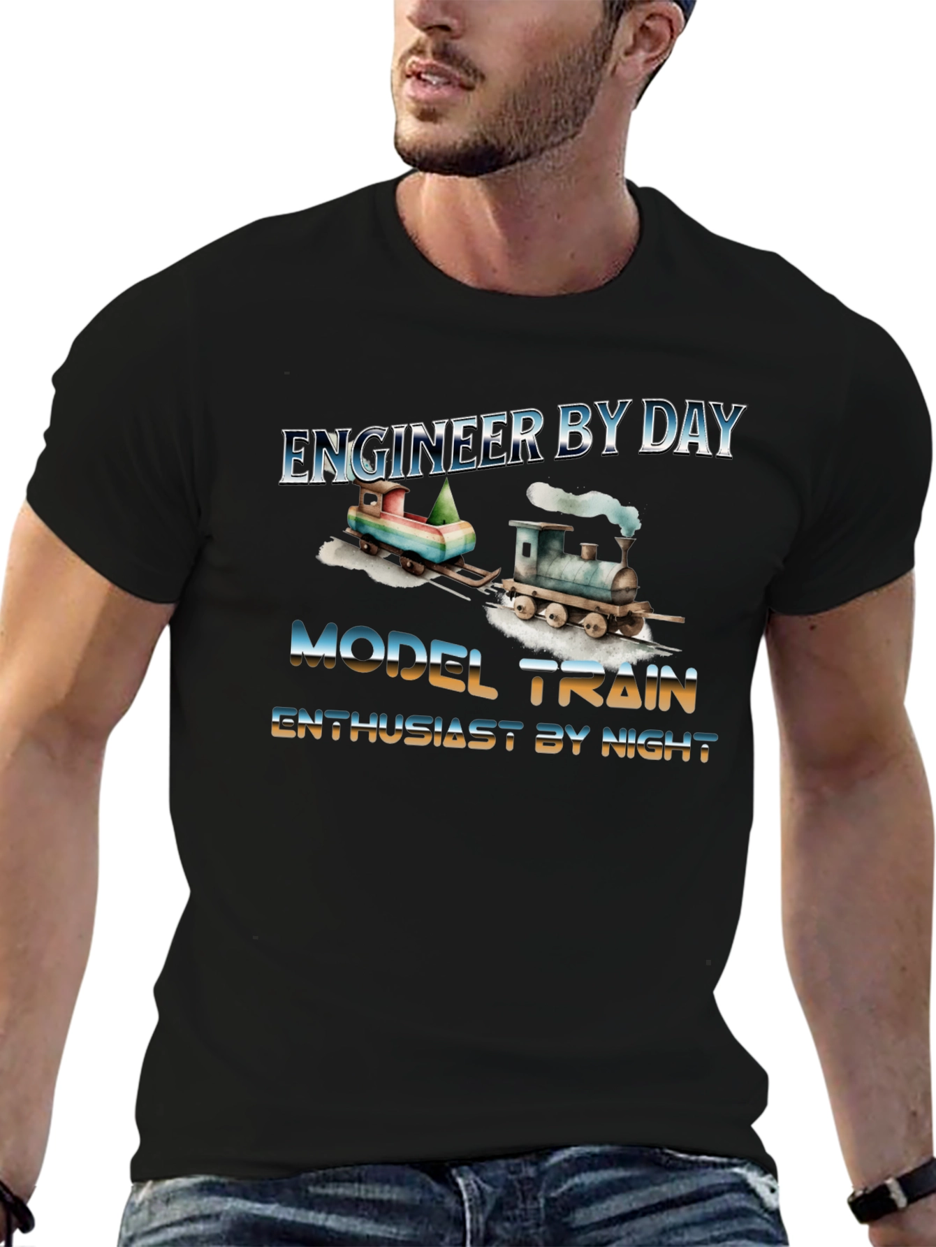 Engineer By Day Model Train Enthusiast T-Shirt
