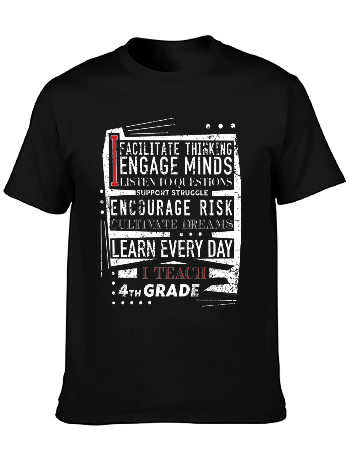 Teacher 4th Grade T-Shirt - Encourage Minds & Dreams