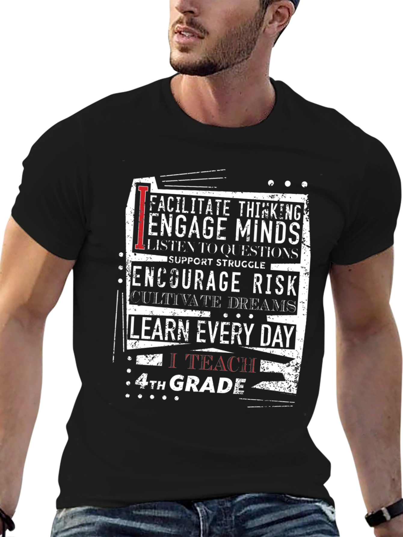 Teacher 4th Grade T-Shirt - Encourage Minds & Dreams