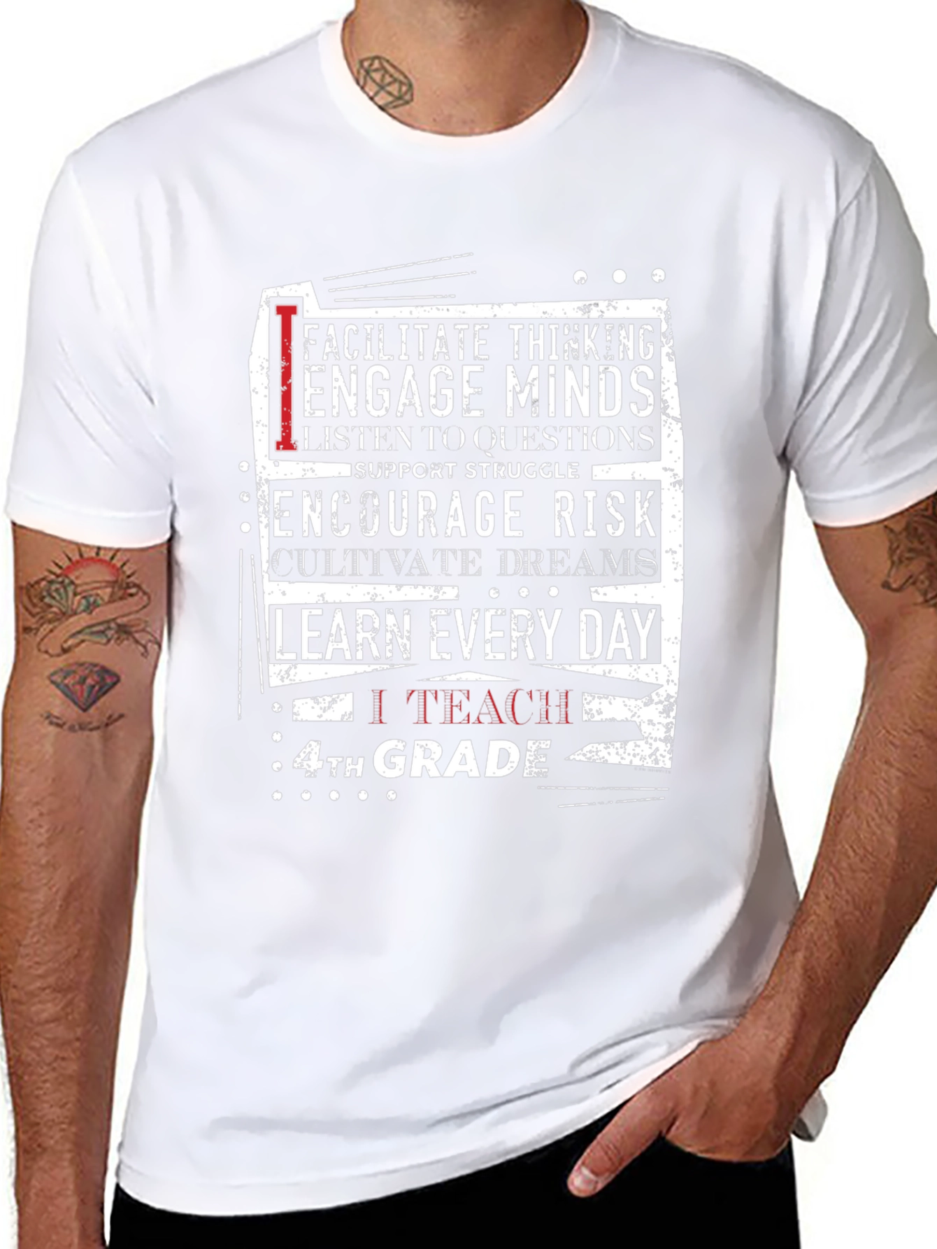 Teacher 4th Grade T-Shirt - Encourage Minds & Dreams
