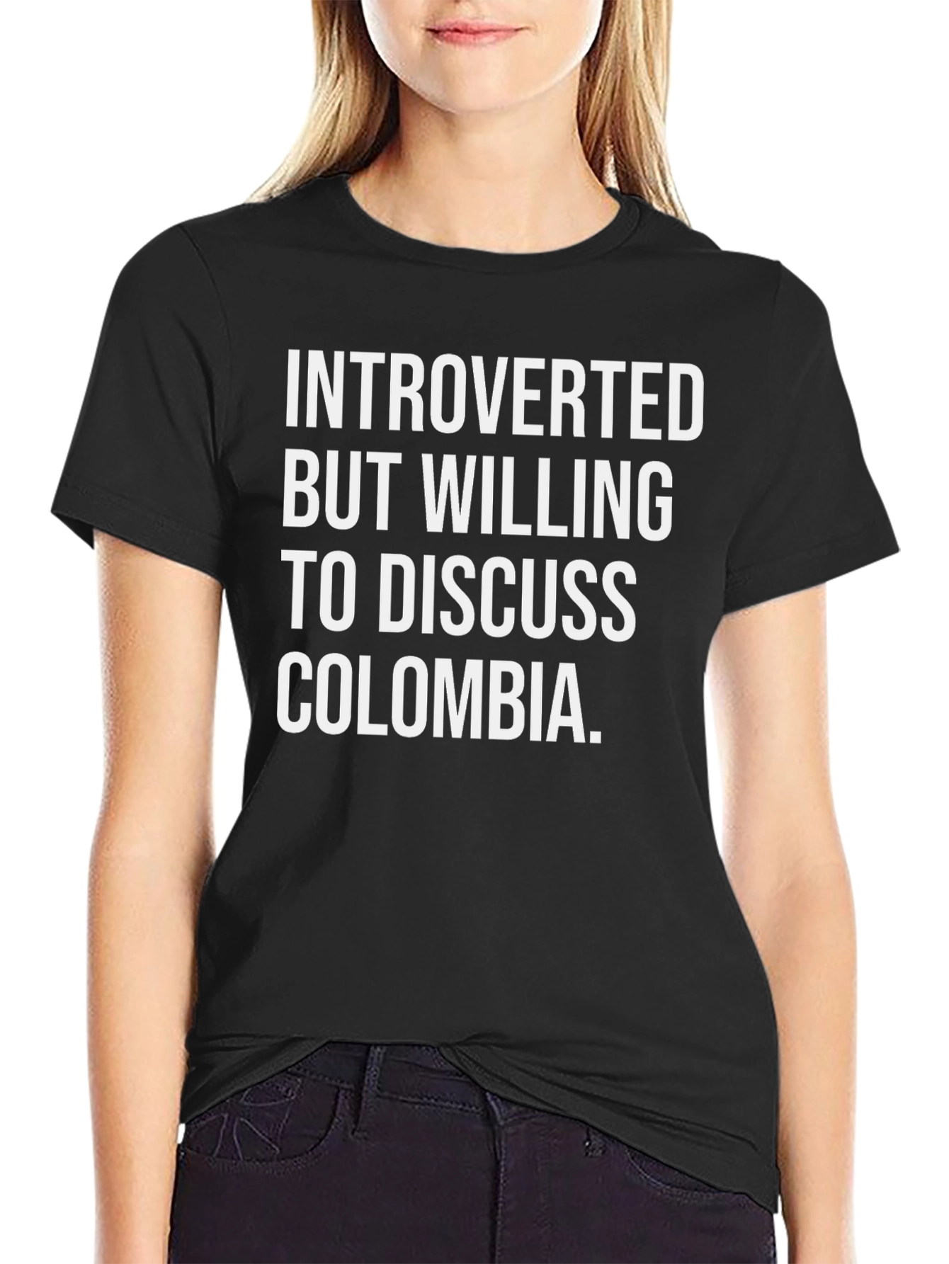 Introverted Colombia Tee - Funny Graphic T-Shirt