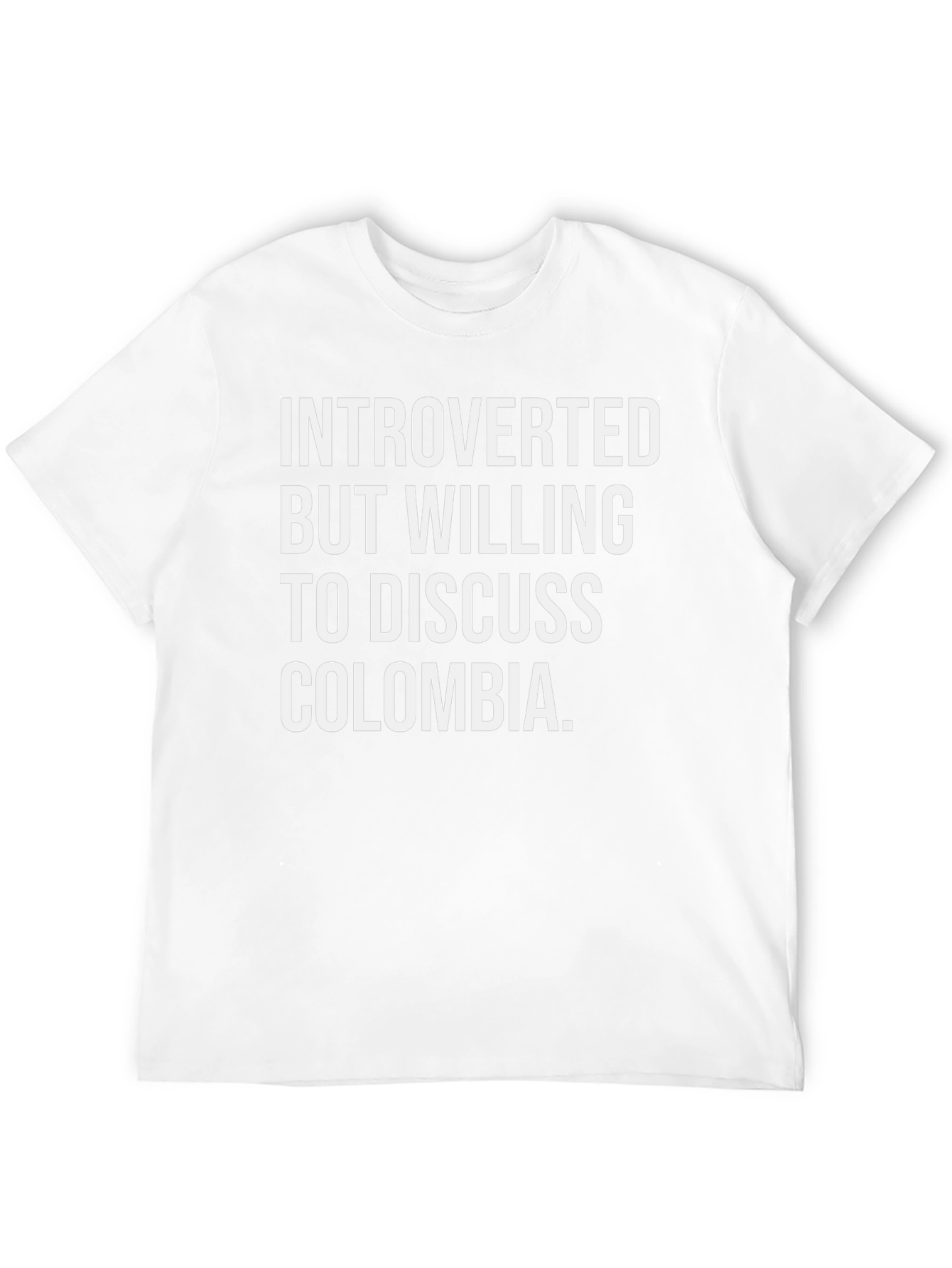 Introverted Colombia Tee - Funny Graphic T-Shirt