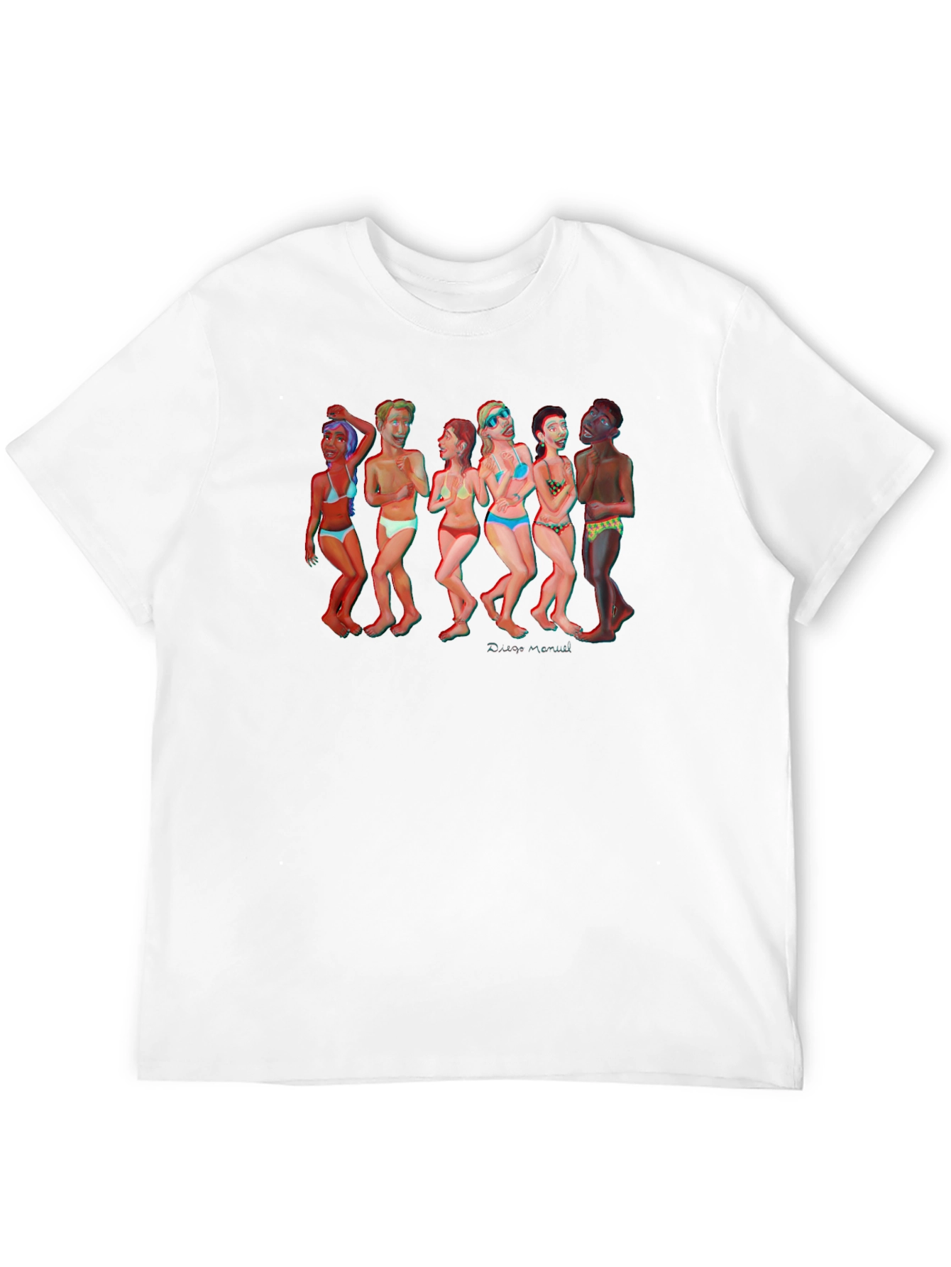 Fun Beach Cartoon Graphic T-Shirt