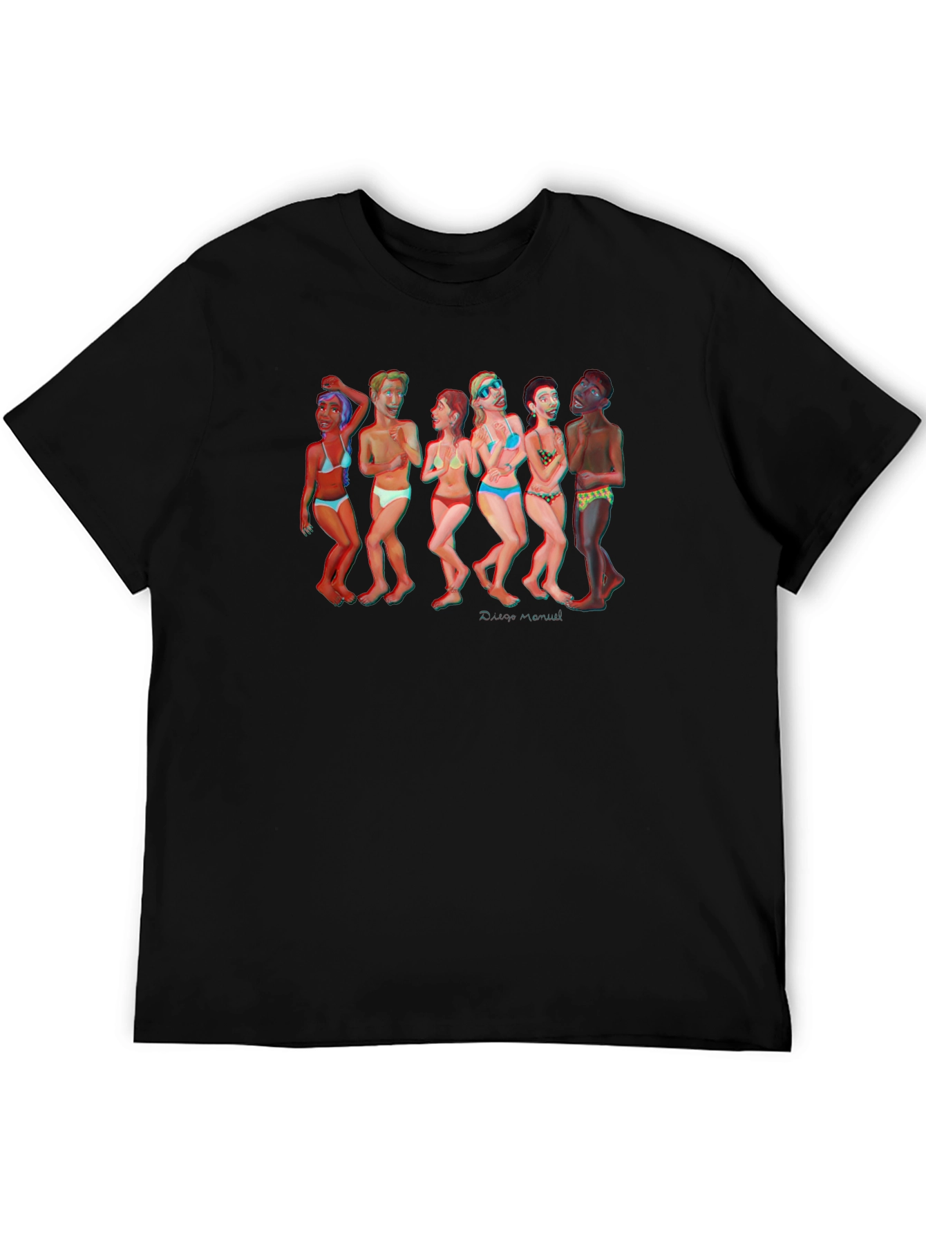 Fun Beach Cartoon Graphic T-Shirt