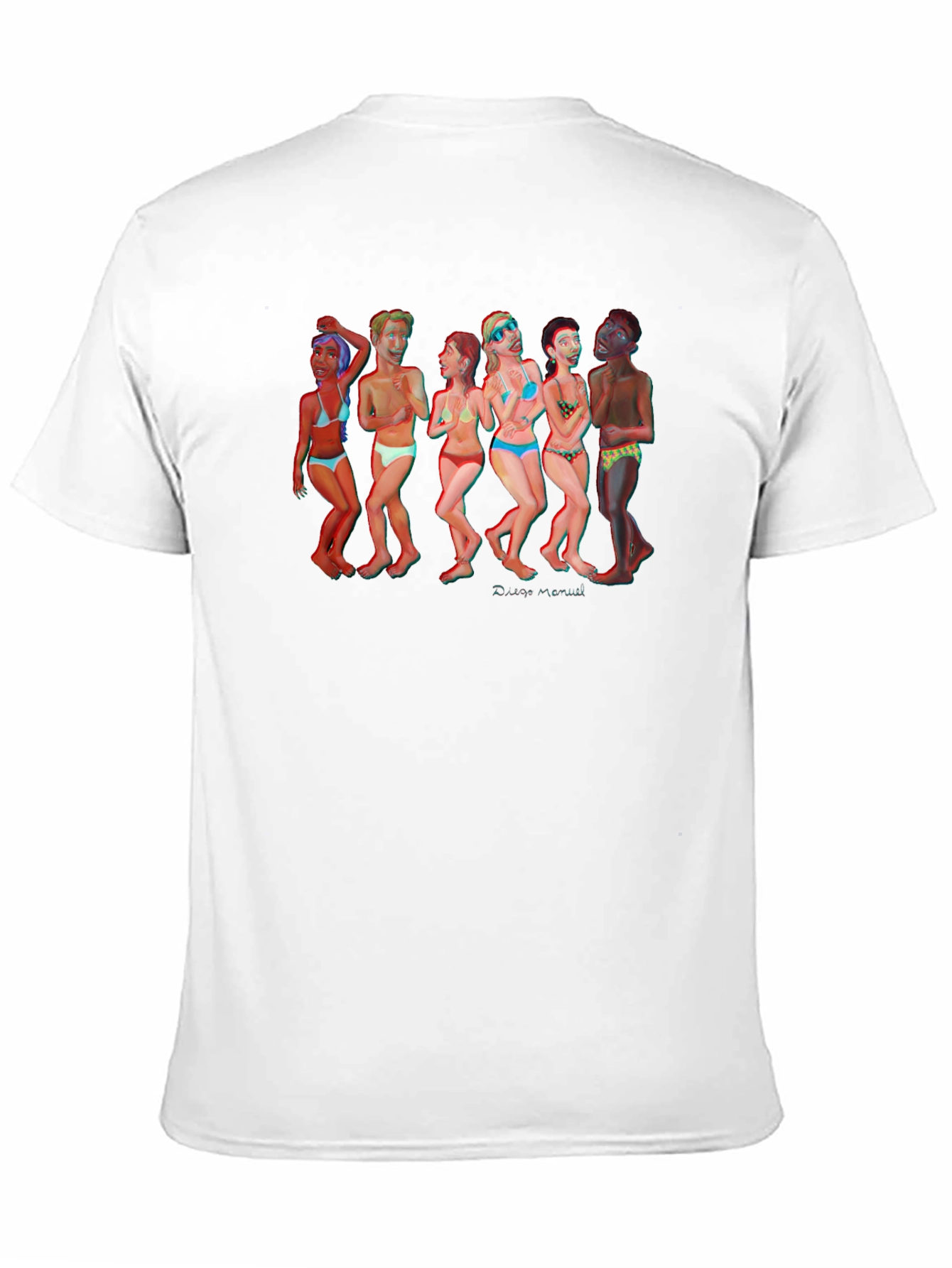 Fun Beach Cartoon Graphic T-Shirt
