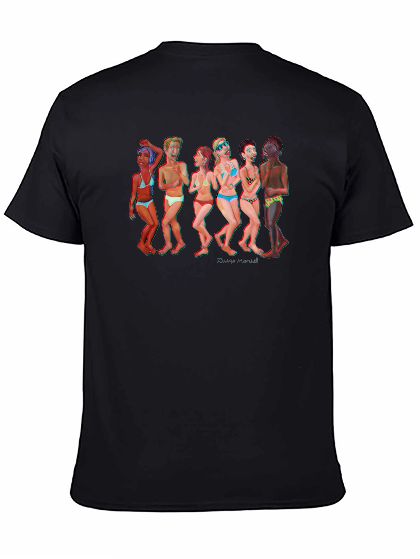 Fun Beach Cartoon Graphic T-Shirt