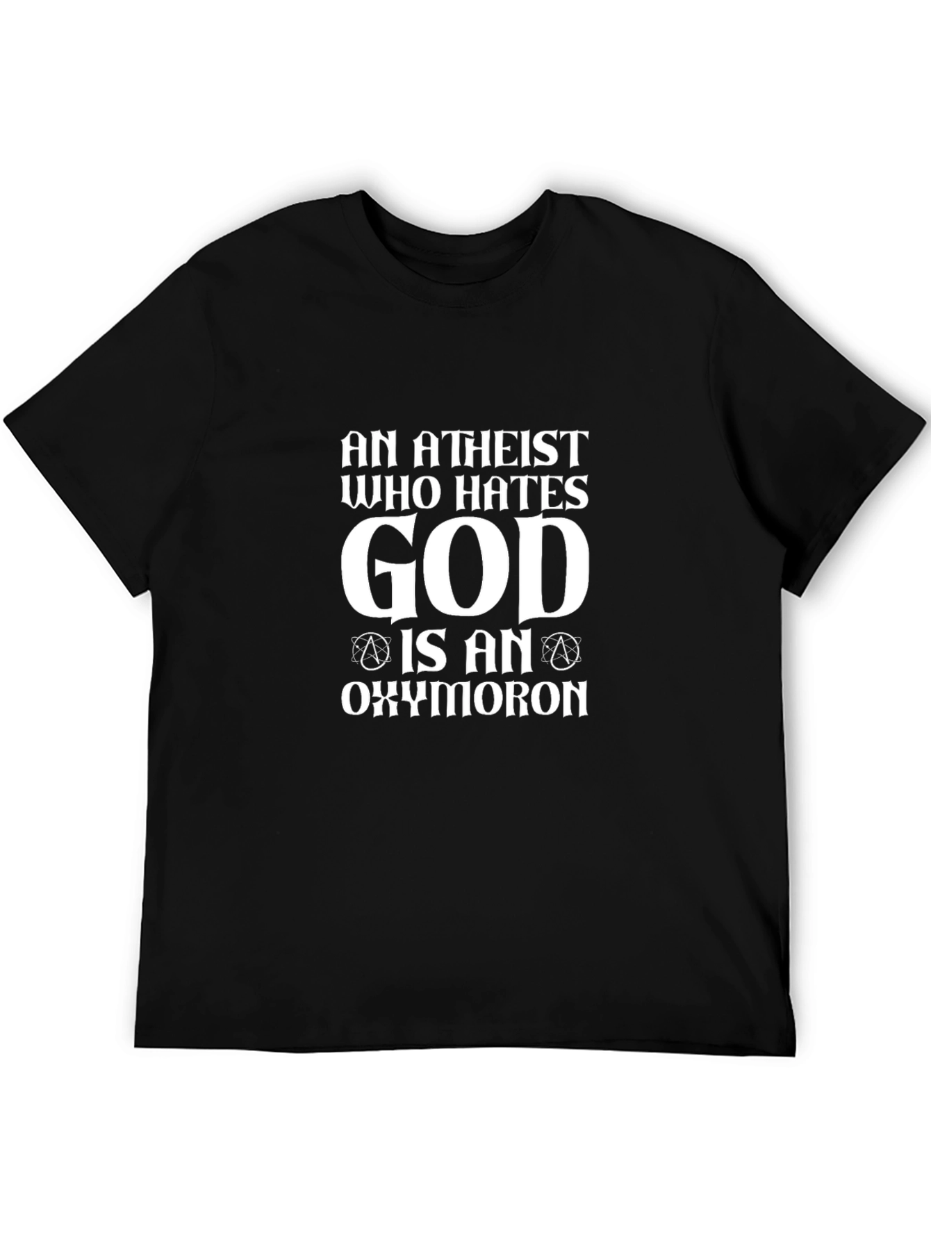Atheist Oxymoron Graphic Tee - Bold Statement Shirt