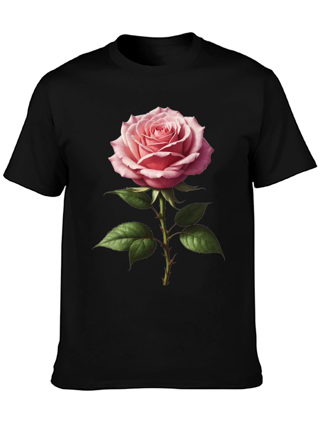 Elegant Rose Graphic T-Shirt - Floral Design