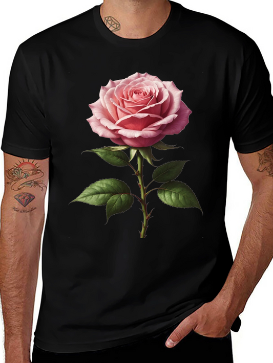 Elegant Rose Graphic T-Shirt - Floral Design