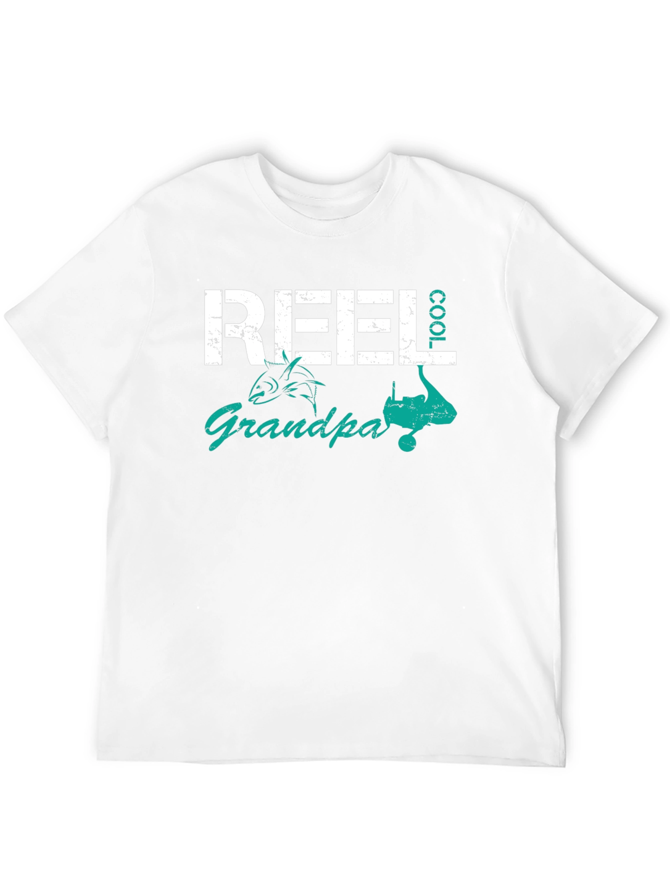 Reel Cool Grandpa Fishing T-Shirt - Black