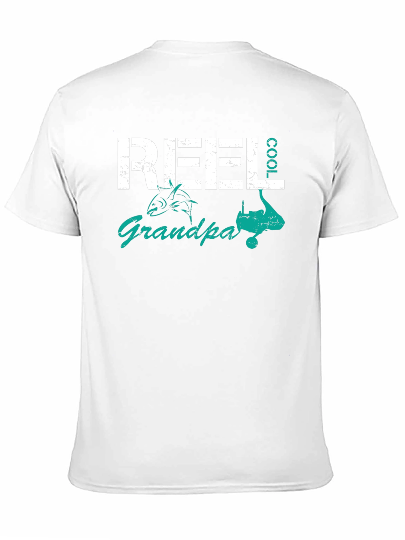 Reel Cool Grandpa Fishing T-Shirt - Black