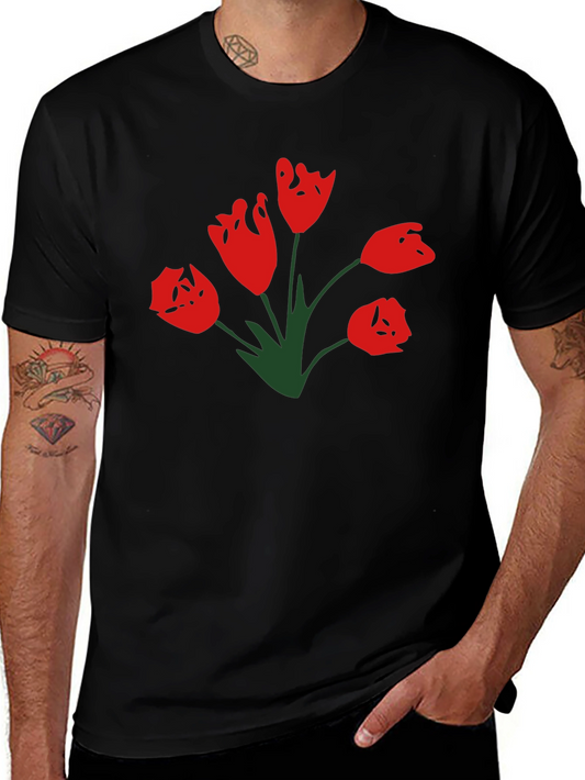 Tulip Graphic T-Shirt - Black