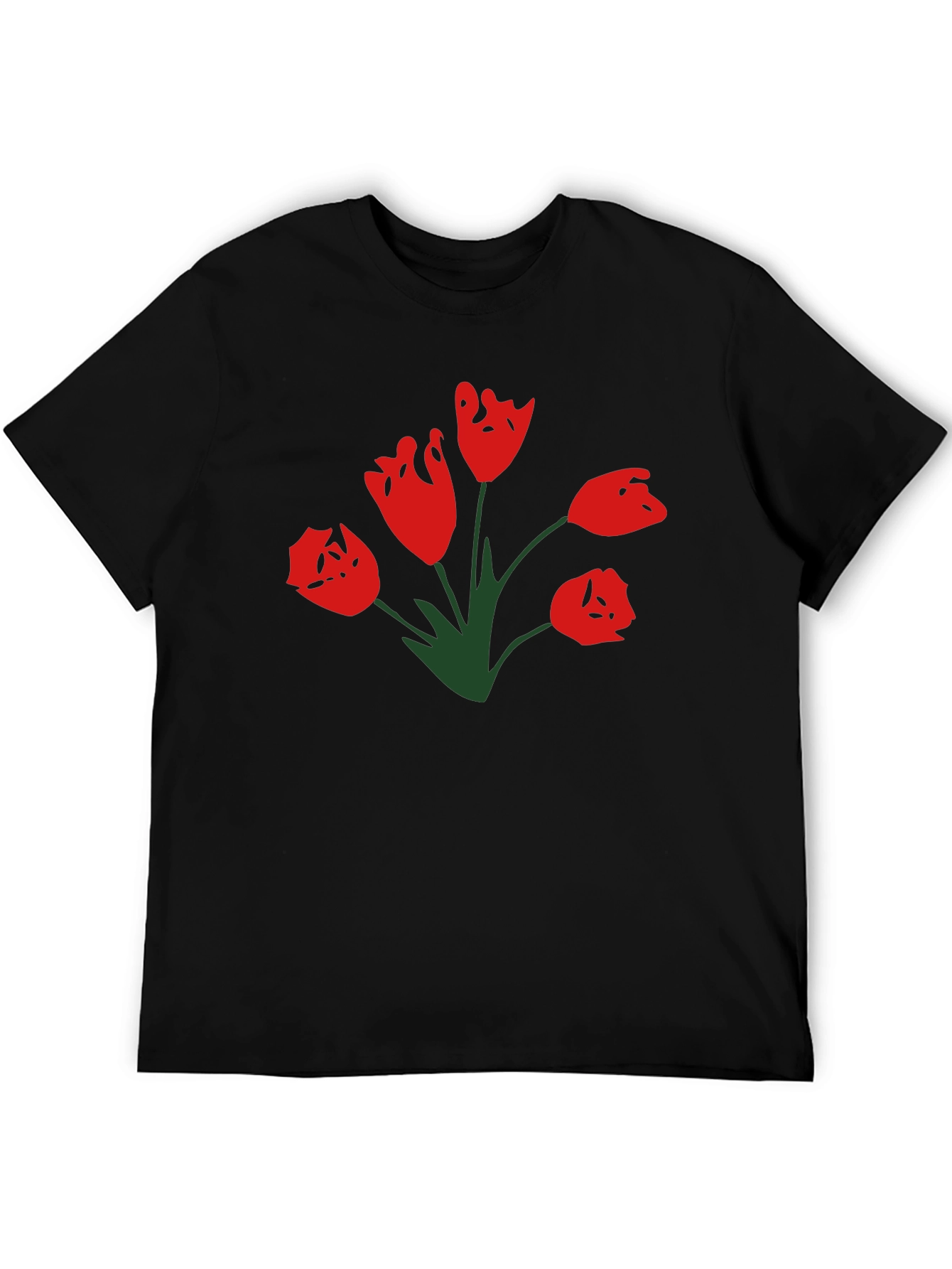 Tulip Graphic T-Shirt - Black