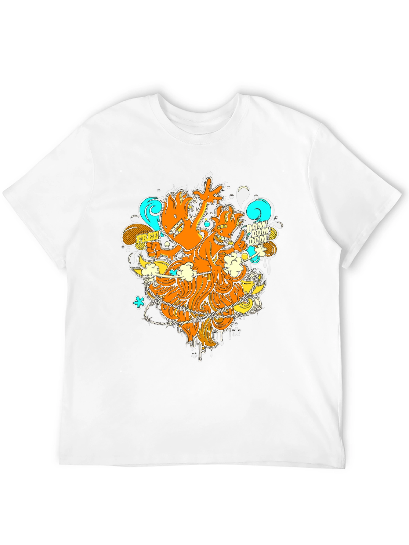 Funky Graphic Print Black T-Shirt