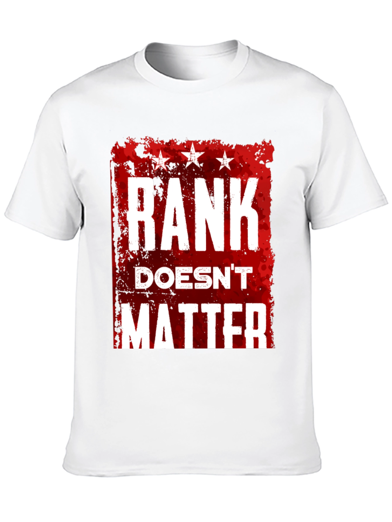 Rank Doesnt Matter Graphic Tee - Black Casual Shirt