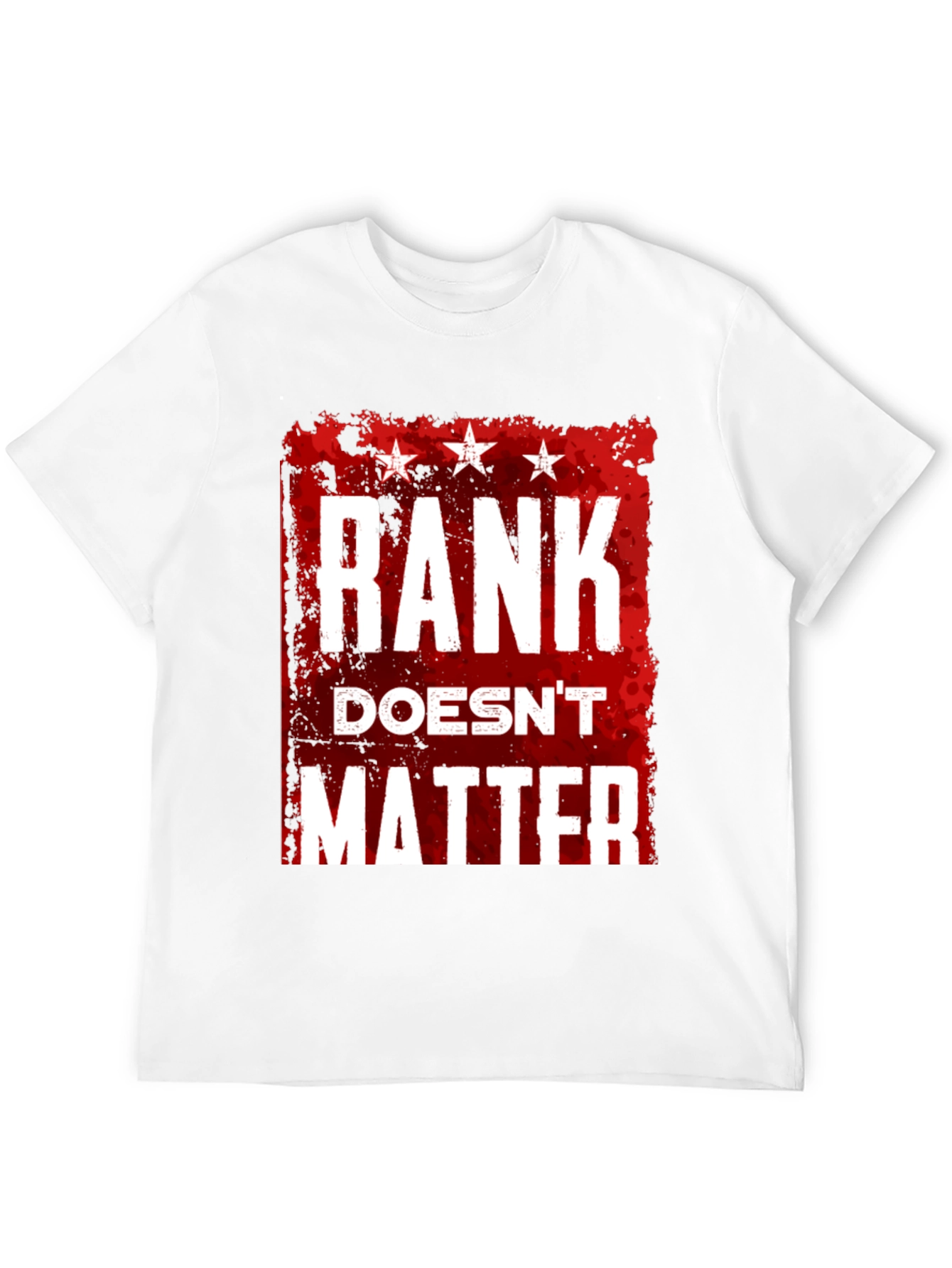 Rank Doesnt Matter Graphic Tee - Black Casual Shirt