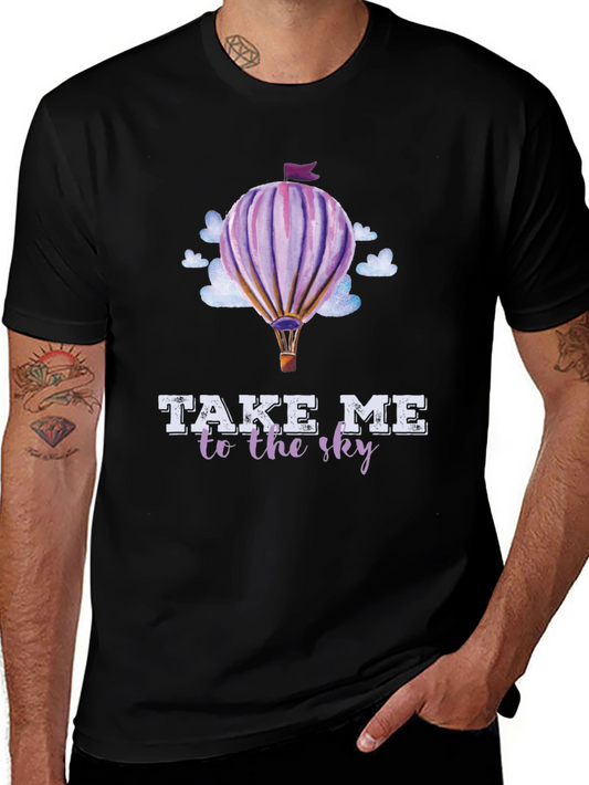 Take Me to the Sky Hot Air Balloon Graphic Tee