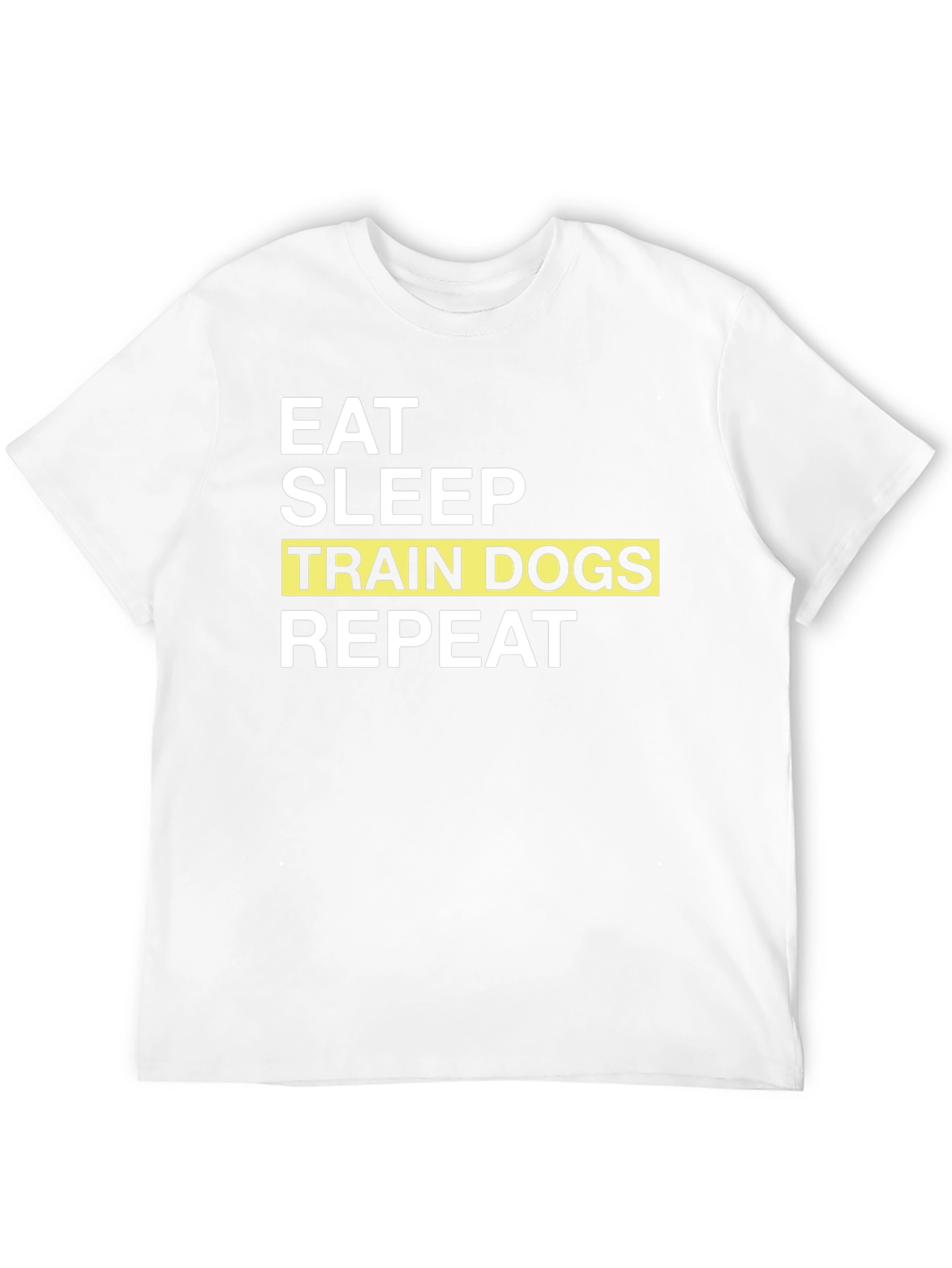 Eat Sleep Train Dogs Repeat - Black T-Shirt