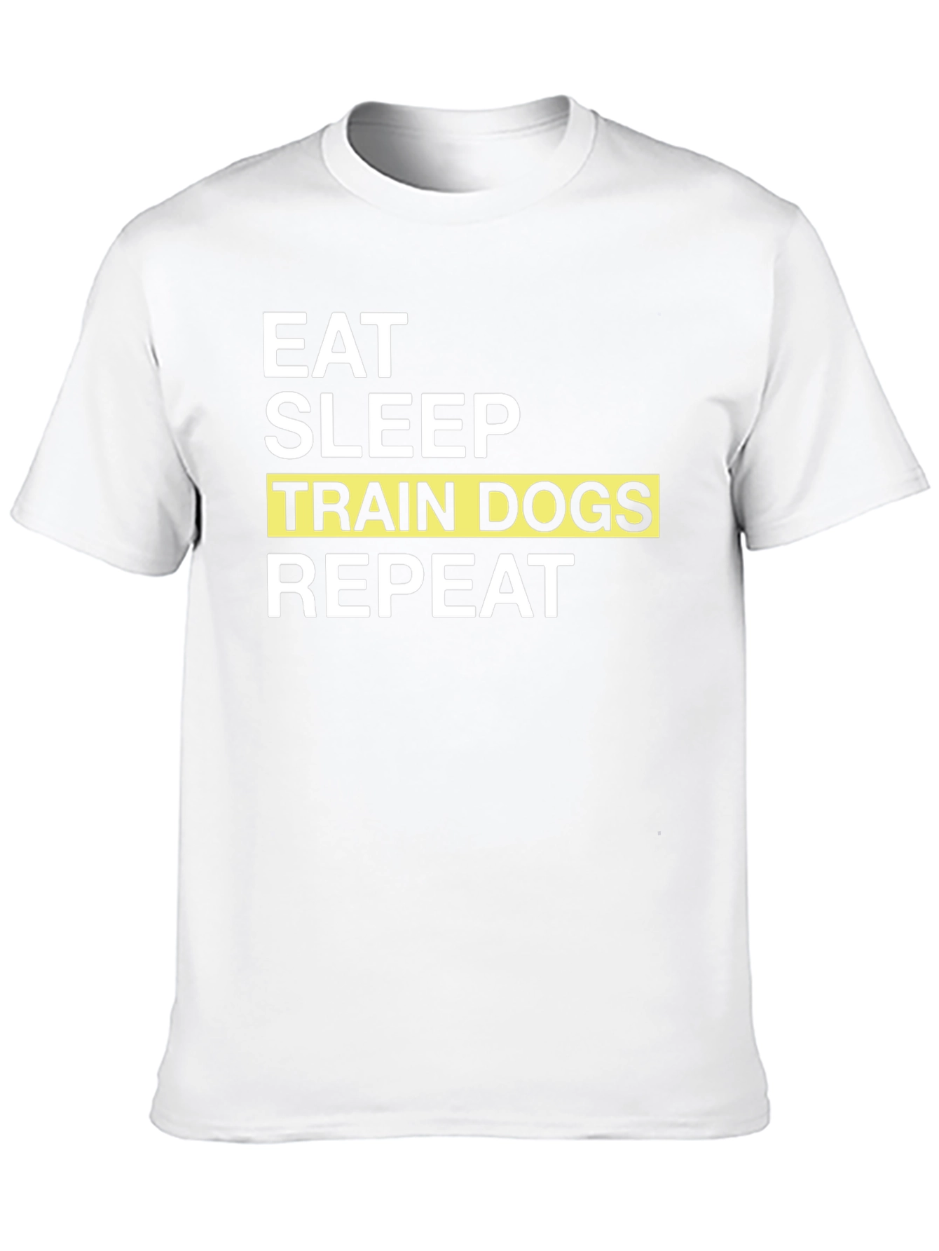 Eat Sleep Train Dogs Repeat - Black T-Shirt